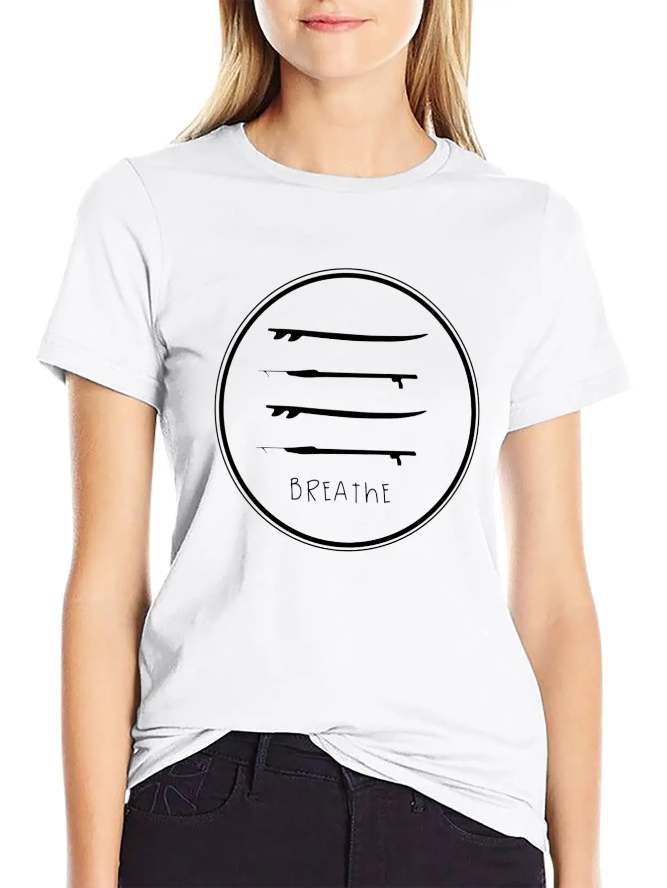 Breathe Circle Casual Graphic T-Shirt – Simple And Comfortable Daily Wear