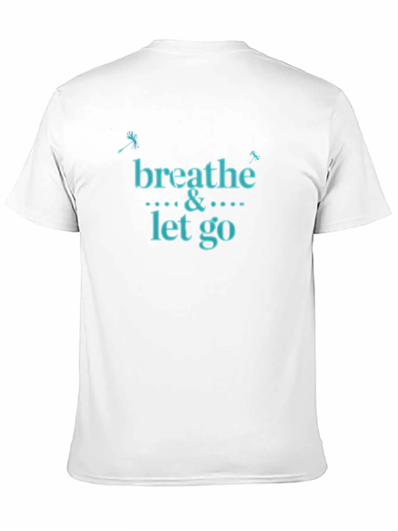 Breathe & Let Go – Calming Minimalist Design Stylish Everyday T-Shirt – Unisex Basic Cotton Tee
