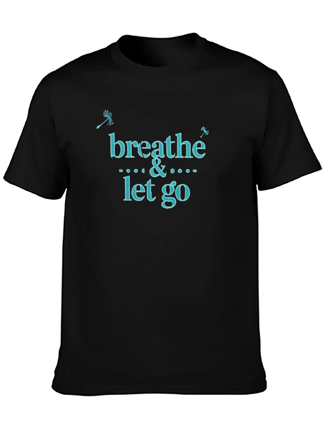 Breathe & Let Go – Calming Minimalist Design Stylish Everyday T-Shirt – Unisex Basic Cotton Tee