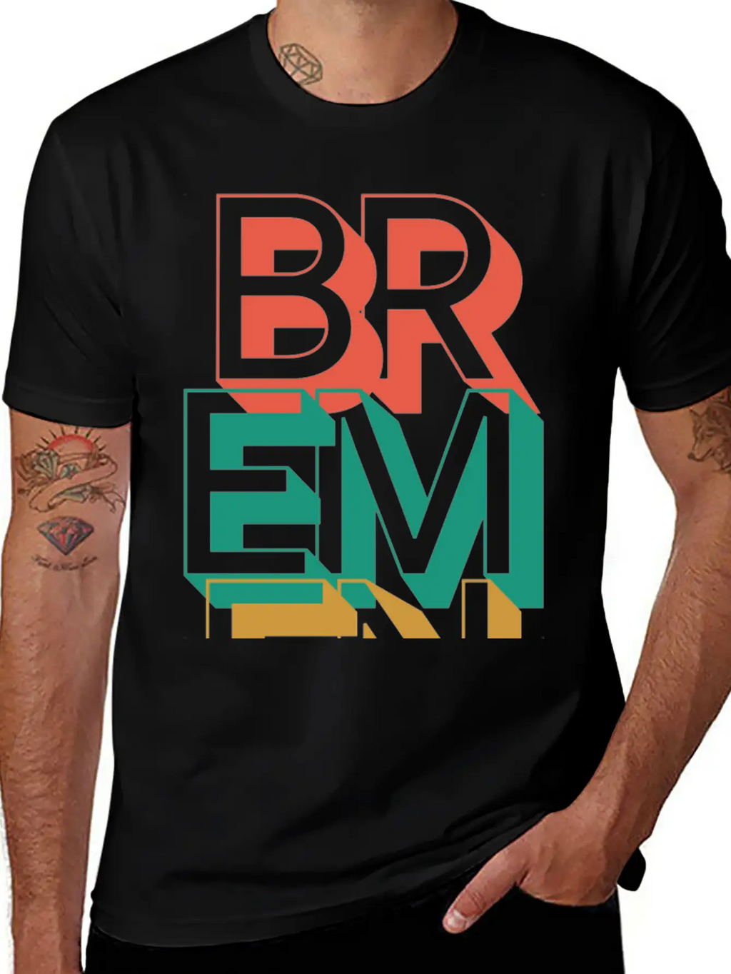 Bremen Typography Unisex Short Sleeve Soft Cotton T-Shirt – Casual Everyday Wear