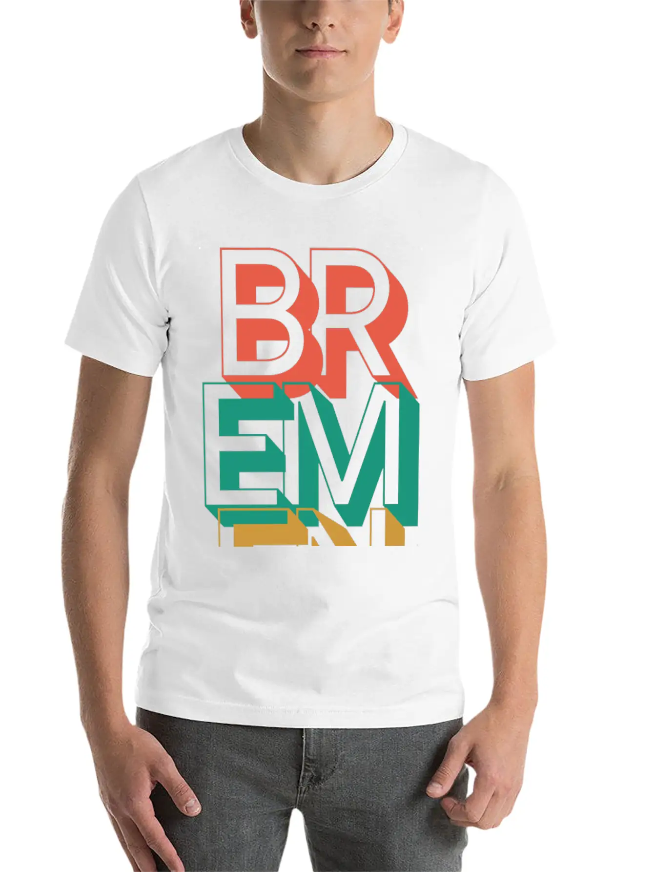 Bremen Typography Unisex Short Sleeve Soft Cotton T-Shirt – Casual Everyday Wear