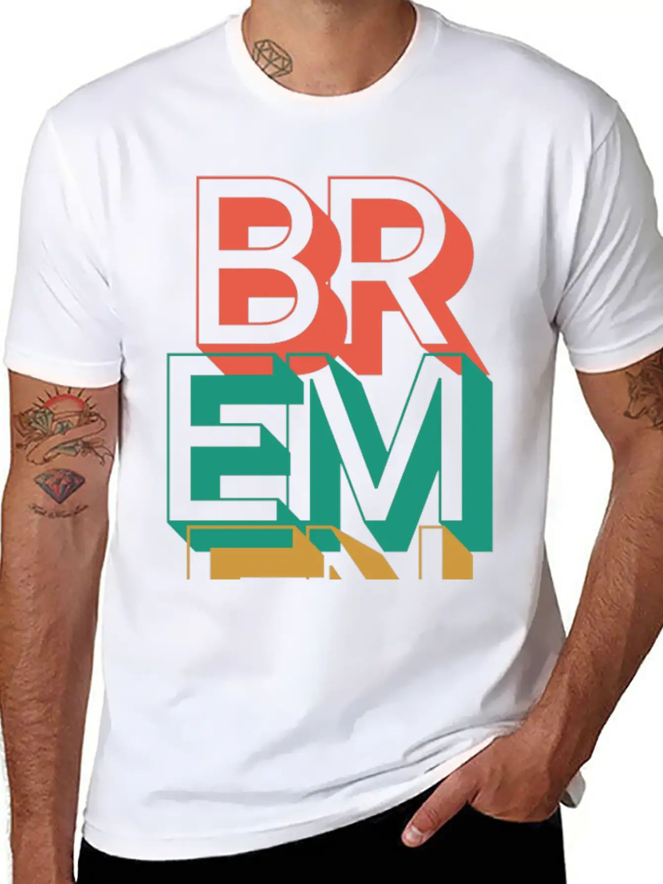 Bremen Typography Unisex Short Sleeve Soft Cotton T-Shirt – Casual Everyday Wear