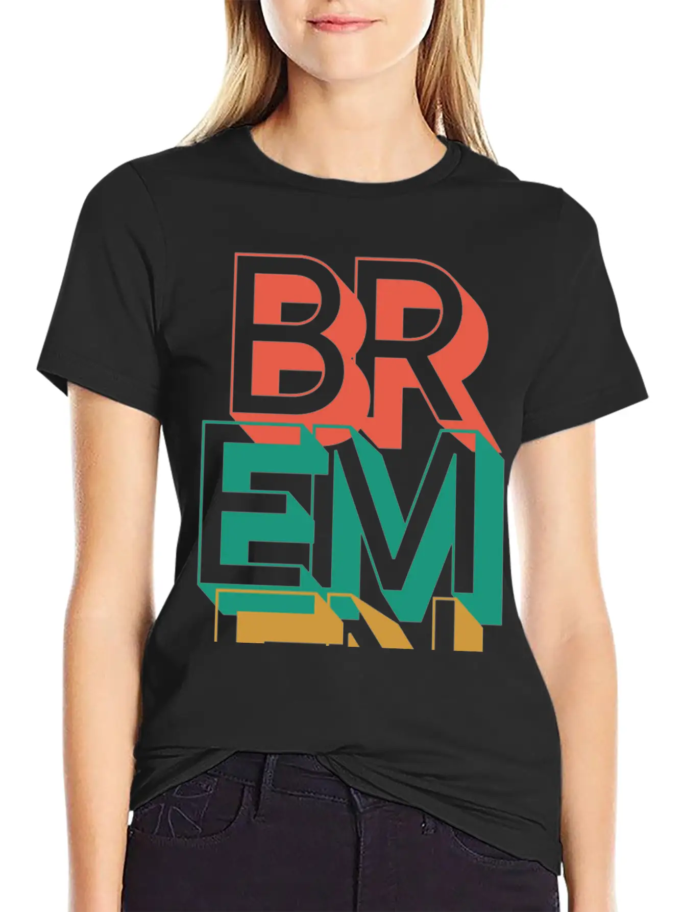 Bremen Typography Unisex Short Sleeve Soft Cotton T-Shirt – Casual Everyday Wear