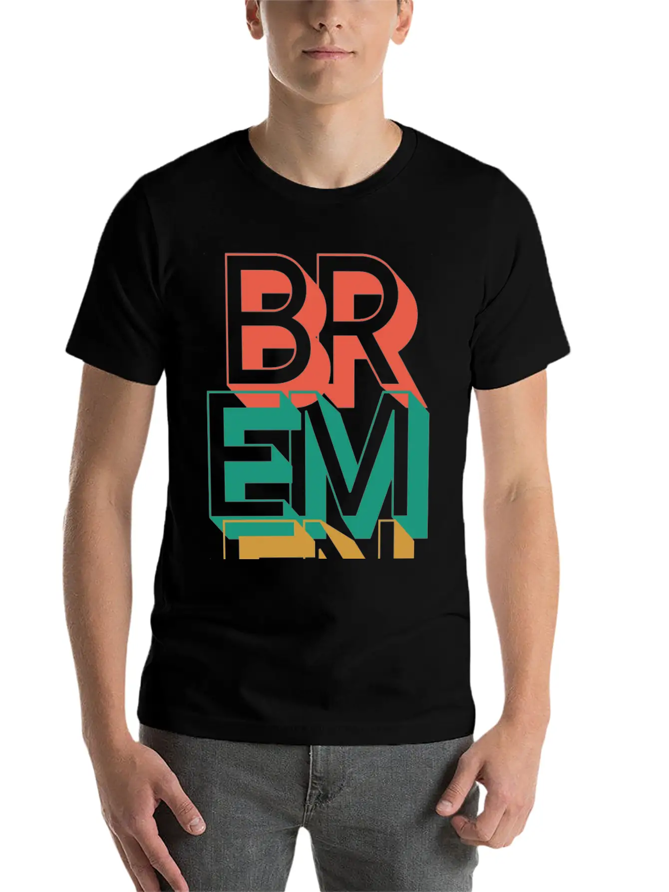 Bremen Typography Unisex Short Sleeve Soft Cotton T-Shirt – Casual Everyday Wear