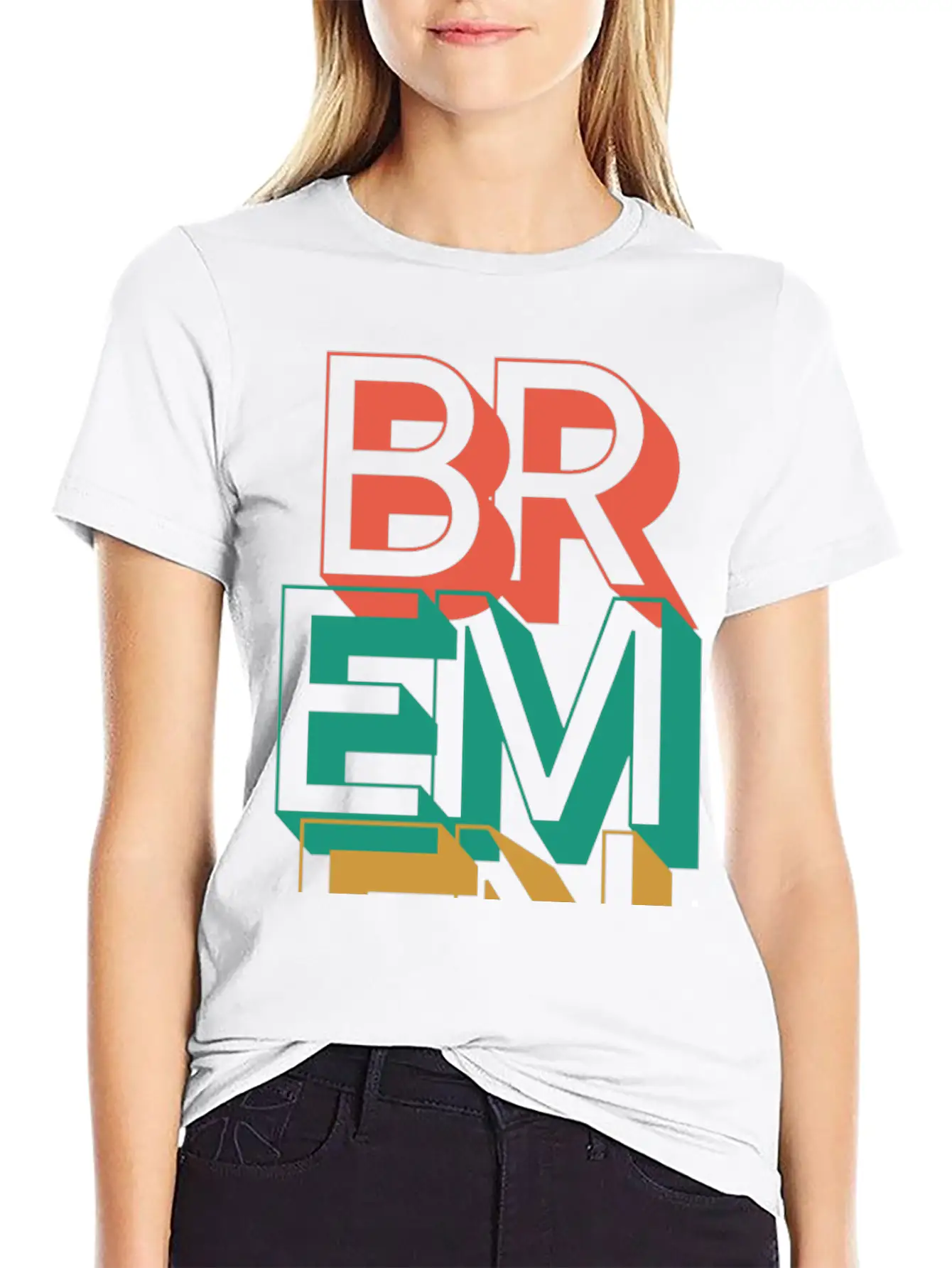 Bremen Typography Unisex Short Sleeve Soft Cotton T-Shirt – Casual Everyday Wear