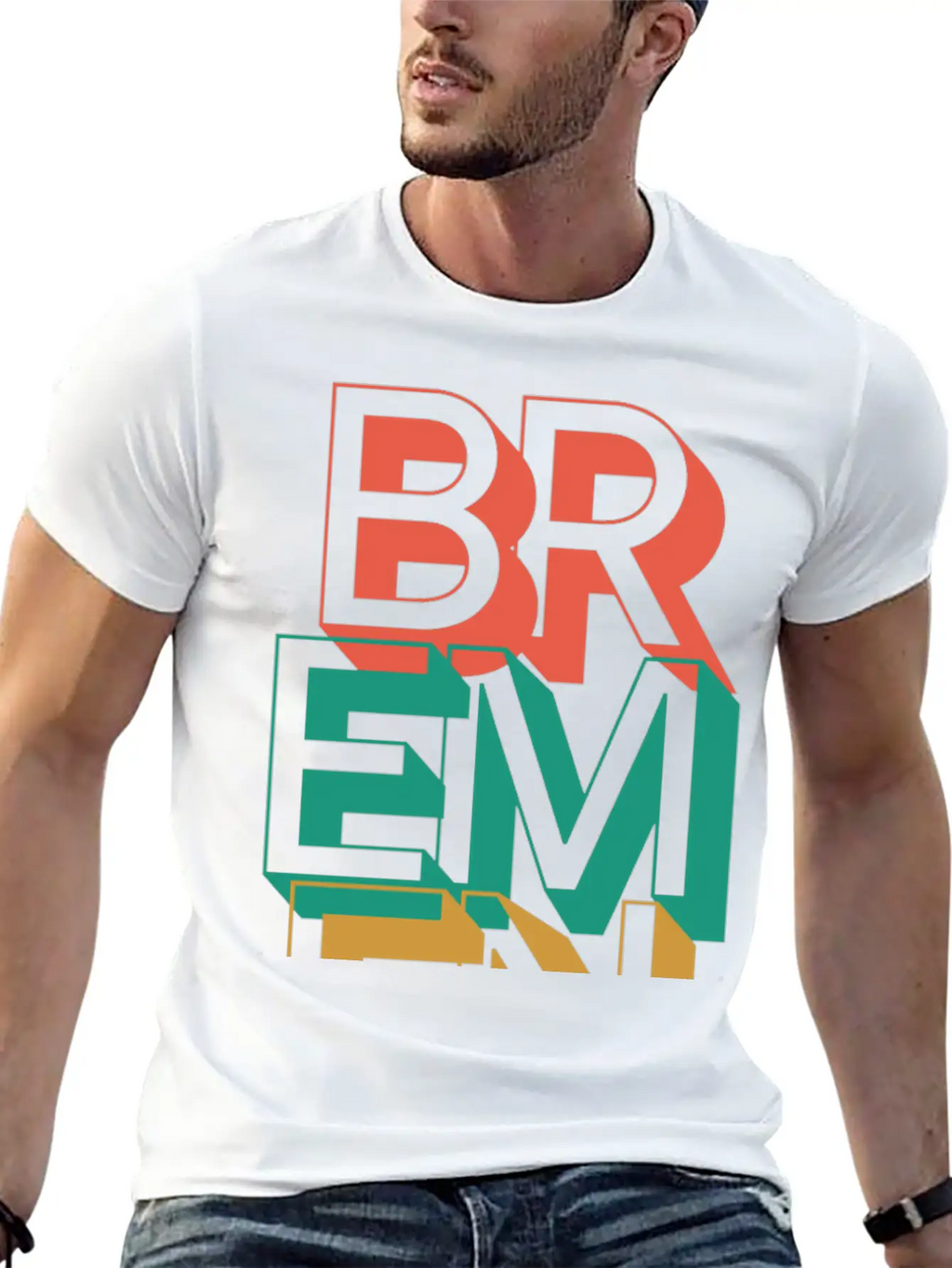 Bremen Typography Unisex Short Sleeve Soft Cotton T-Shirt – Casual Everyday Wear