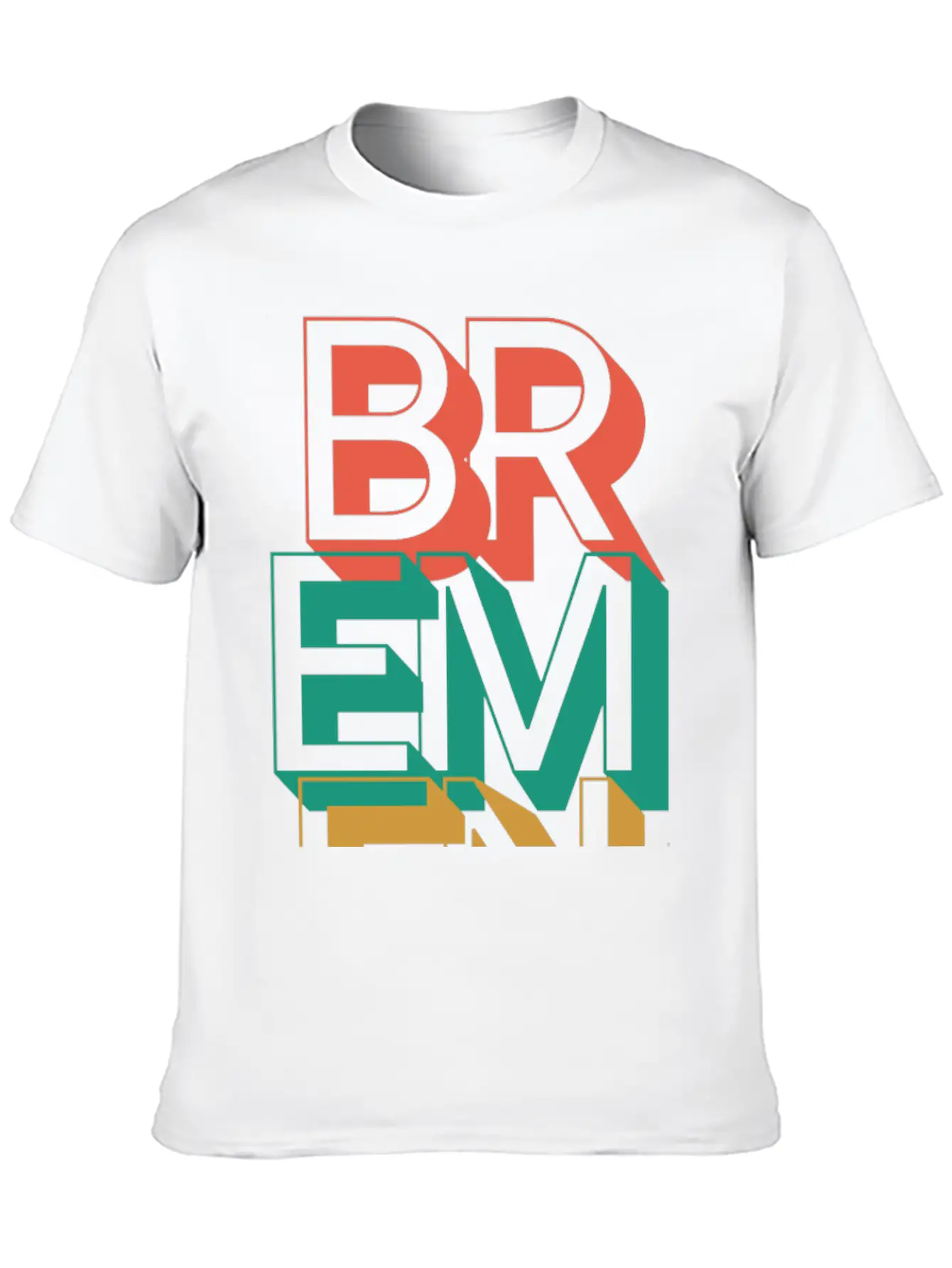 Bremen Typography Unisex Short Sleeve Soft Cotton T-Shirt – Casual Everyday Wear