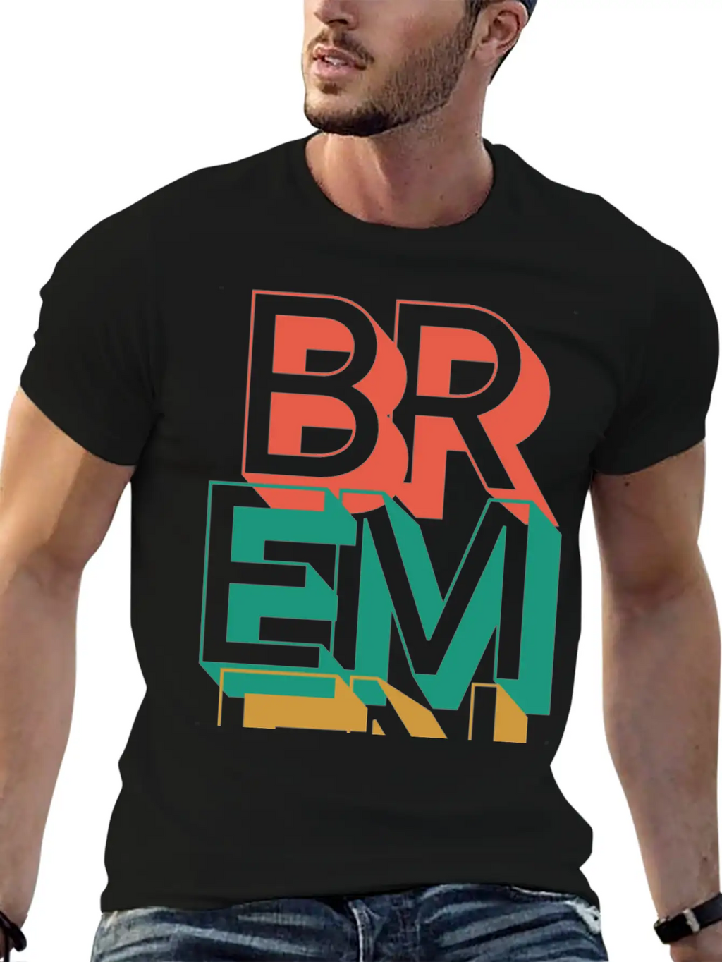 Bremen Typography Unisex Short Sleeve Soft Cotton T-Shirt – Casual Everyday Wear
