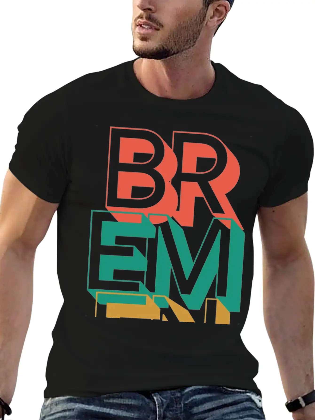 Bremen Typography Unisex Short Sleeve Soft Cotton T-Shirt – Casual Everyday Wear