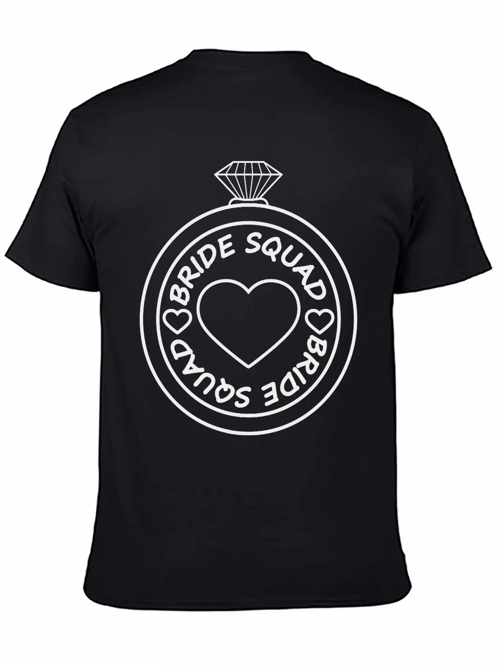 Bride Squad Diamond Ring Jewelry Heart Gold Weddin Unisex Casual T-Shirt – Clean Design For Daily Comfort