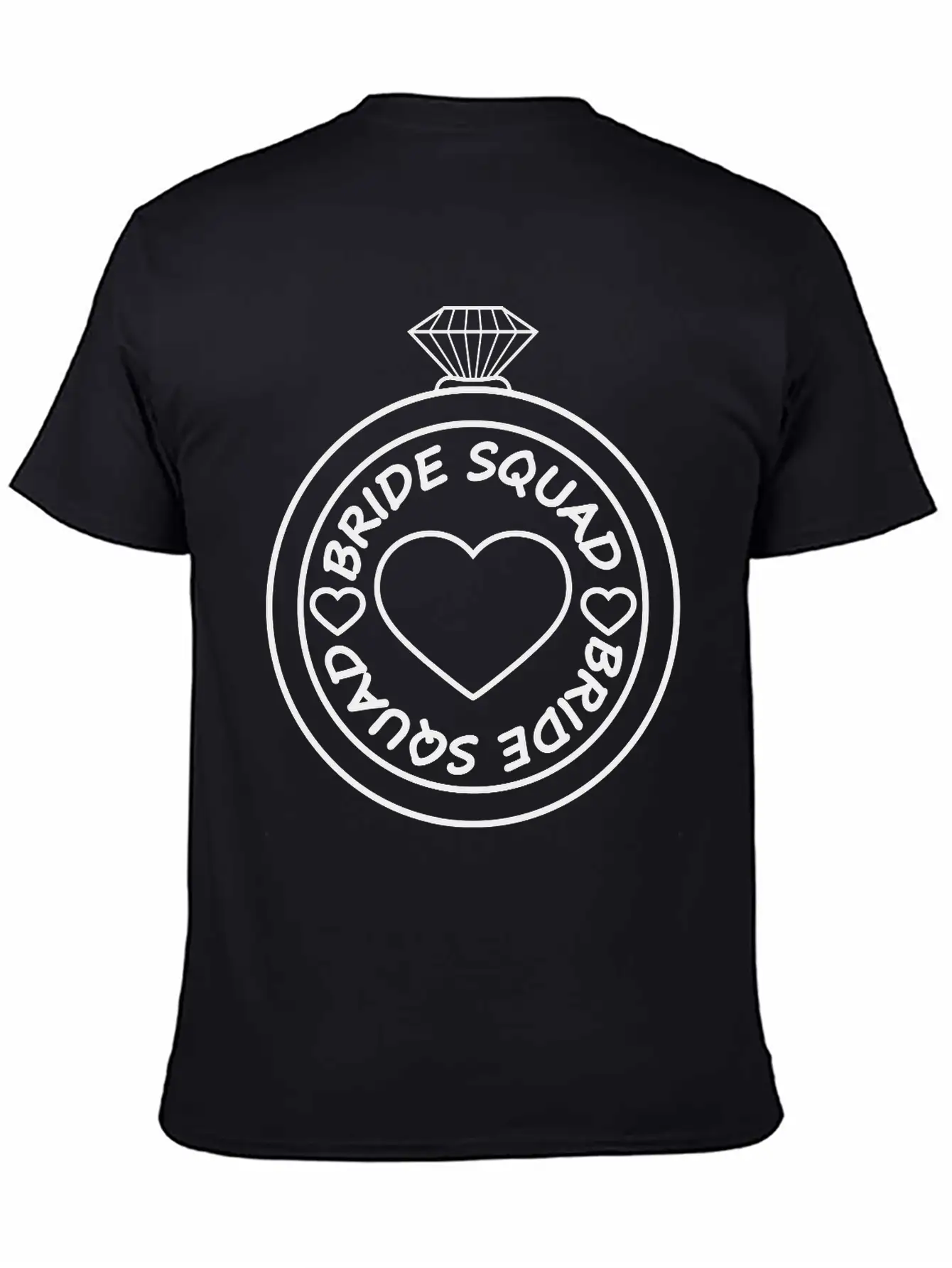 Bride Squad Diamond Ring Jewelry Heart Gold Weddin Unisex Casual T-Shirt – Clean Design For Daily Comfort