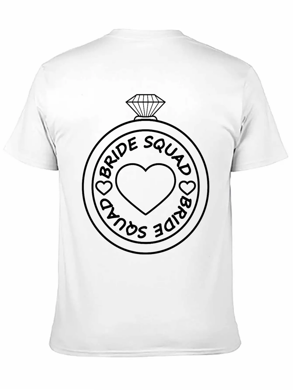 Bride Squad Diamond Ring Jewelry Heart Gold Weddin Unisex Casual T-Shirt – Clean Design For Daily Comfort