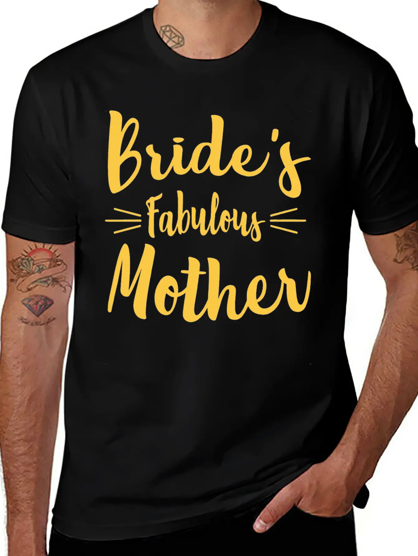 Bride's Fabulous Mother Wedding Bridal Shower Unisex Casual T-Shirt – Clean Design For Daily Comfort