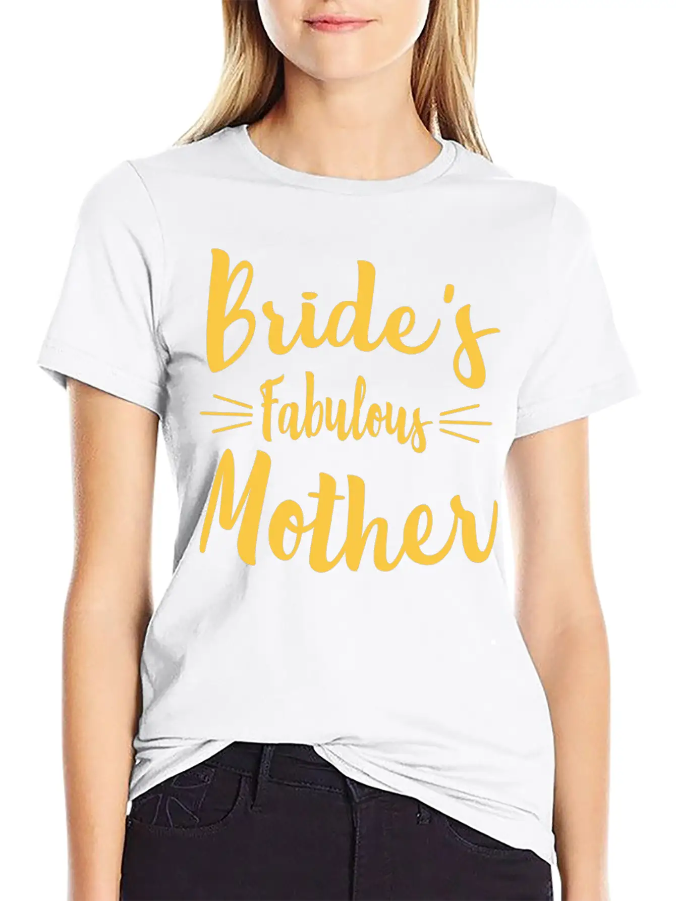 Bride's Fabulous Mother Wedding Bridal Shower Unisex Casual T-Shirt – Clean Design For Daily Comfort
