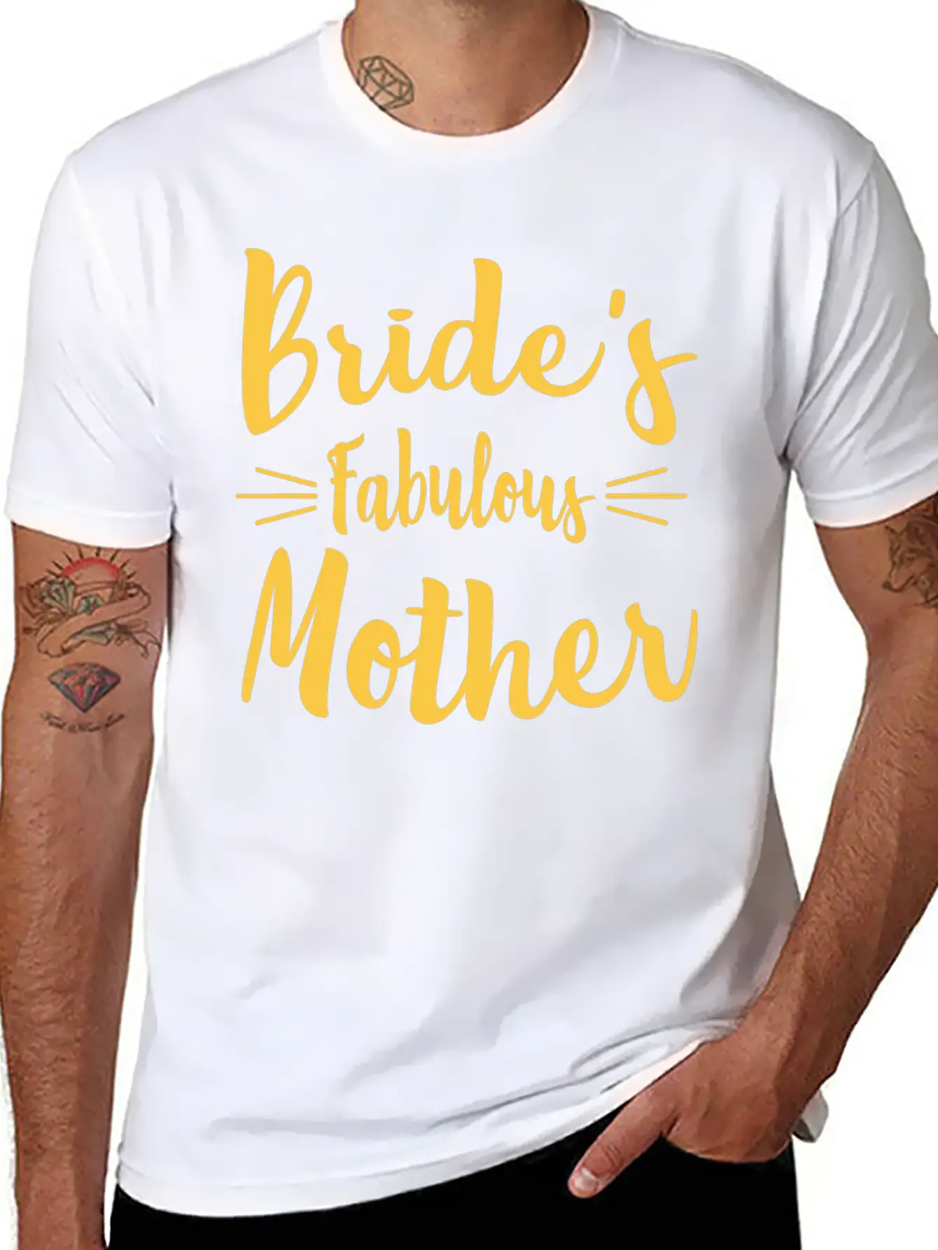Bride's Fabulous Mother Wedding Bridal Shower Unisex Casual T-Shirt – Clean Design For Daily Comfort
