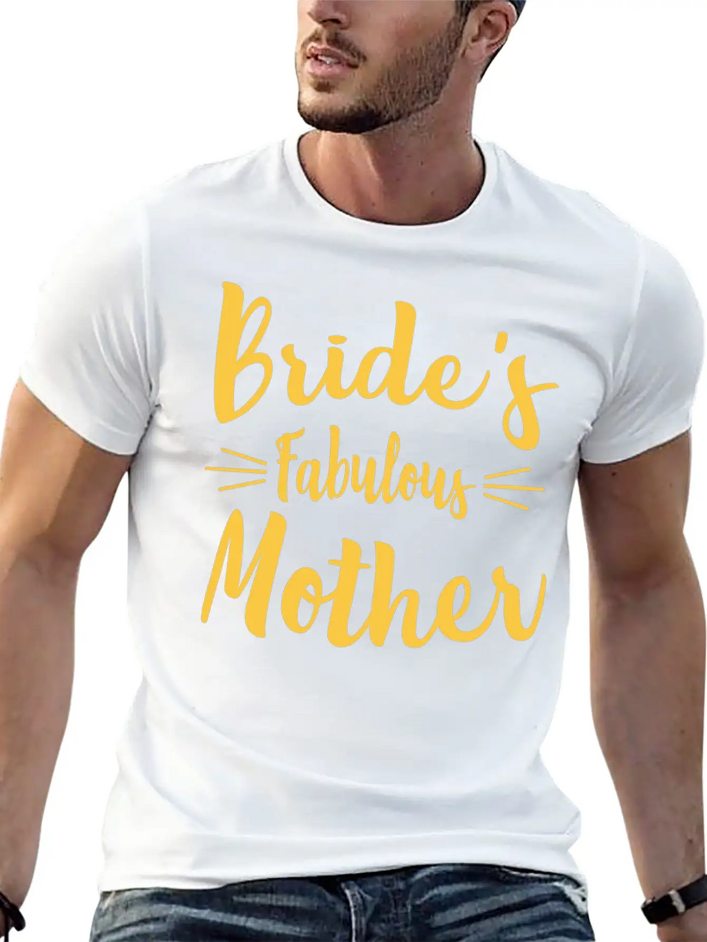 Bride's Fabulous Mother Wedding Bridal Shower Unisex Casual T-Shirt – Clean Design For Daily Comfort