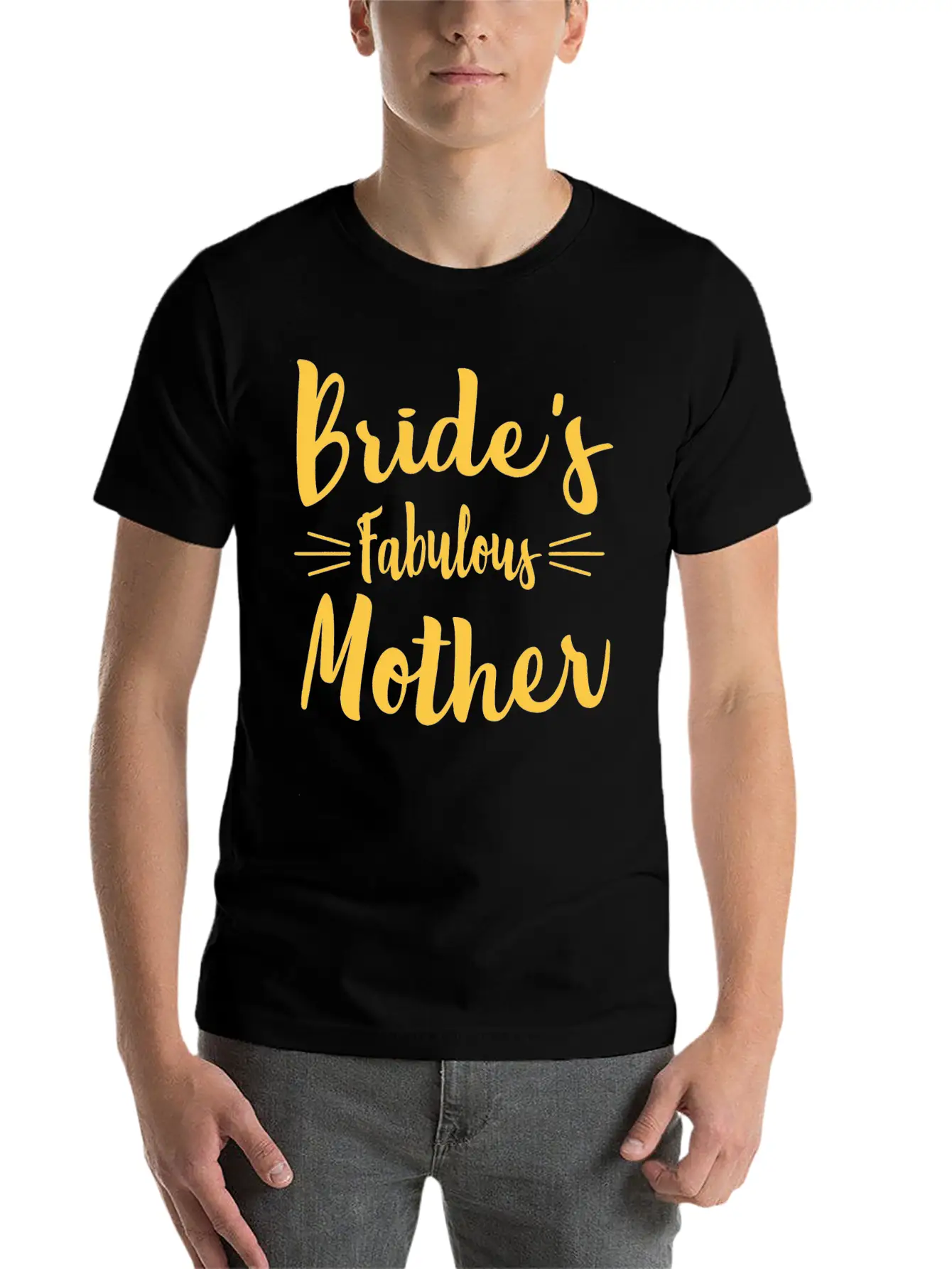 Bride's Fabulous Mother Wedding Bridal Shower Unisex Casual T-Shirt – Clean Design For Daily Comfort