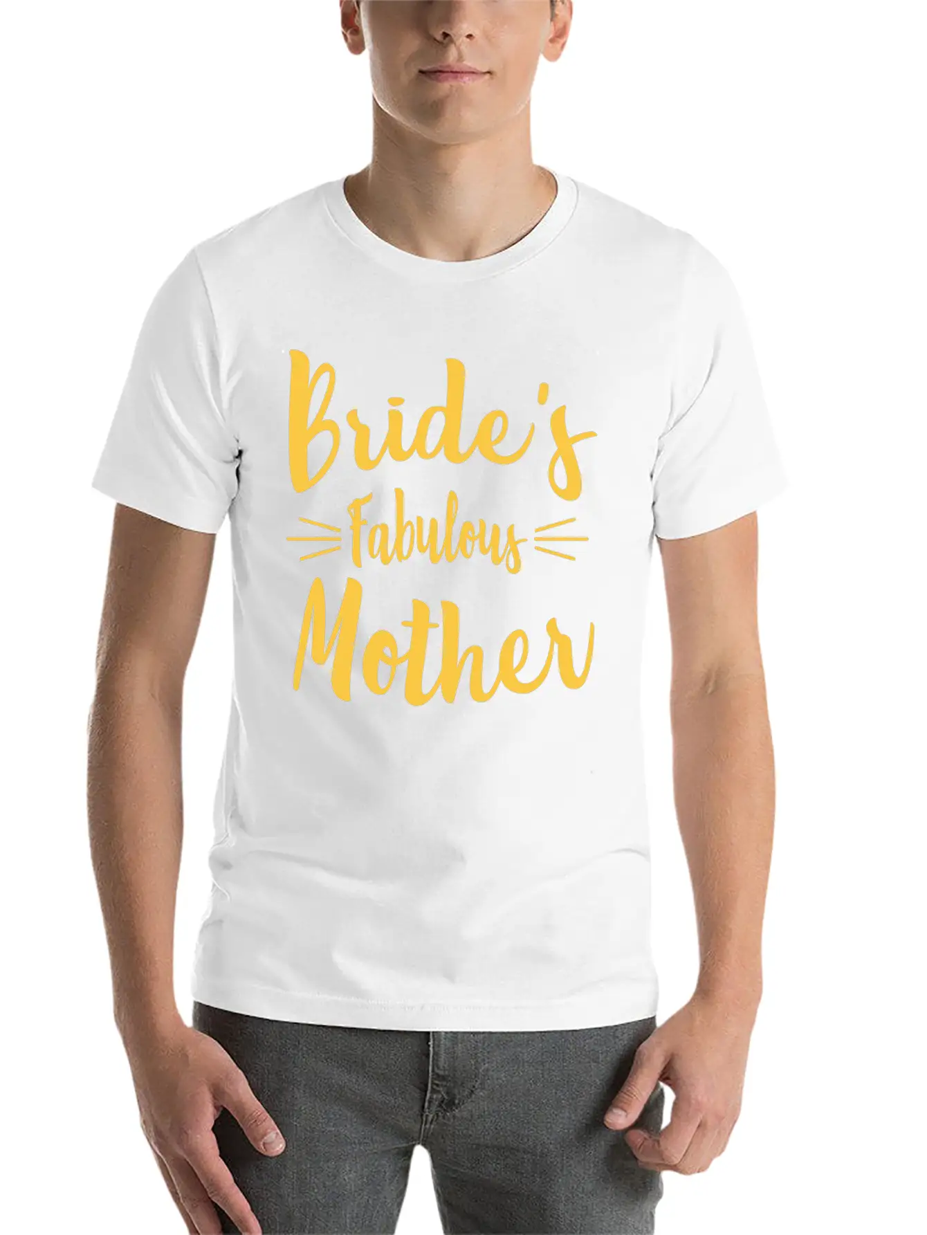 Bride's Fabulous Mother Wedding Bridal Shower Unisex Casual T-Shirt – Clean Design For Daily Comfort