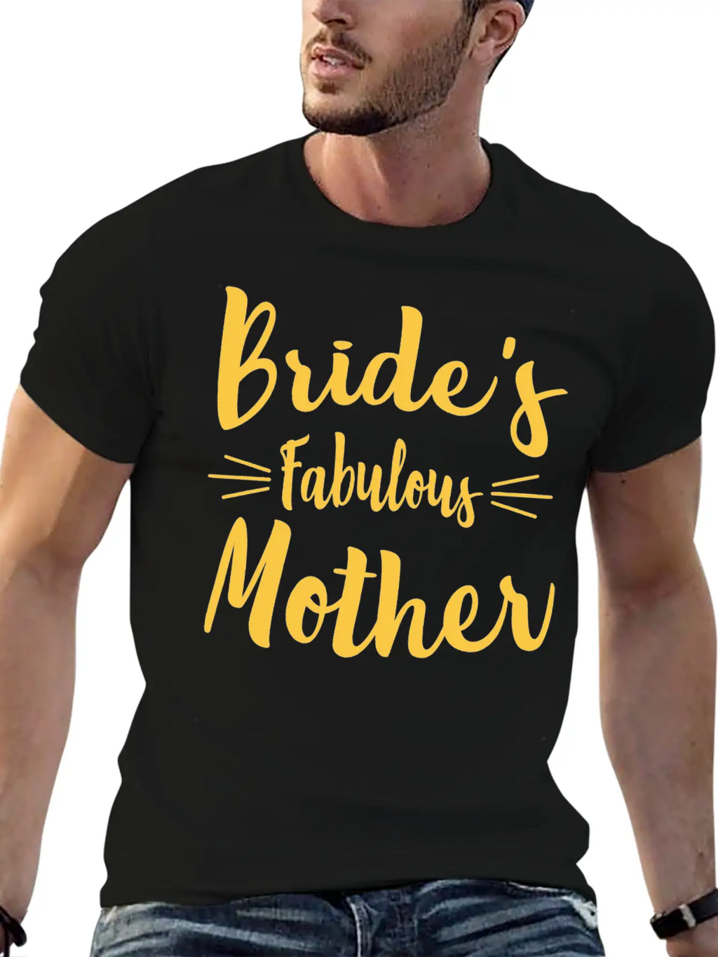 Bride's Fabulous Mother Wedding Bridal Shower Unisex Casual T-Shirt – Clean Design For Daily Comfort