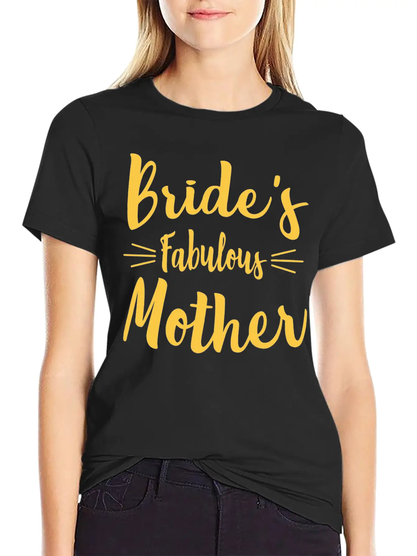 Bride's Fabulous Mother Wedding Bridal Shower Unisex Casual T-Shirt – Clean Design For Daily Comfort