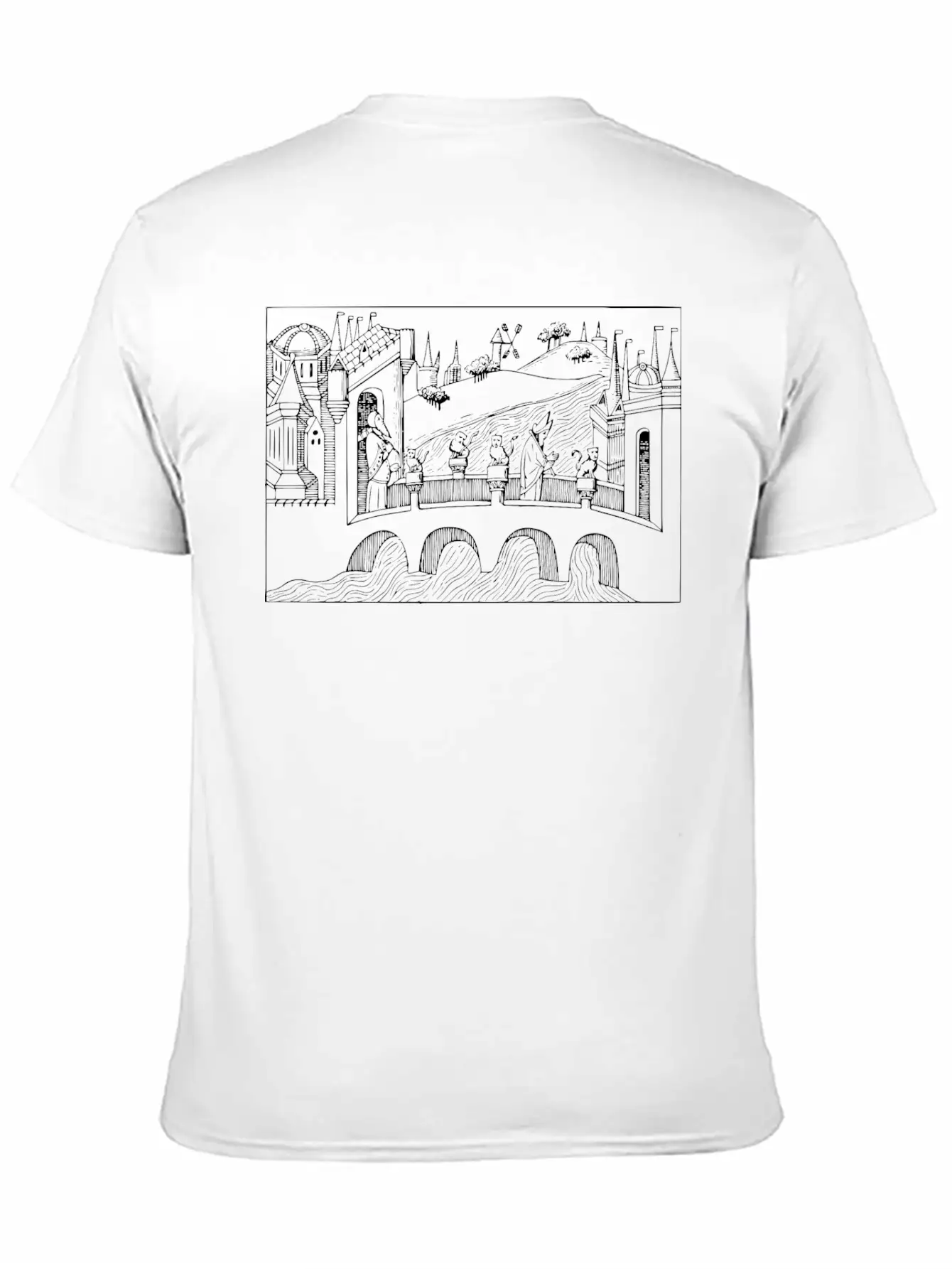 Bridge Scene Unisex Casual T-Shirt – Clean Design For Daily Comfort