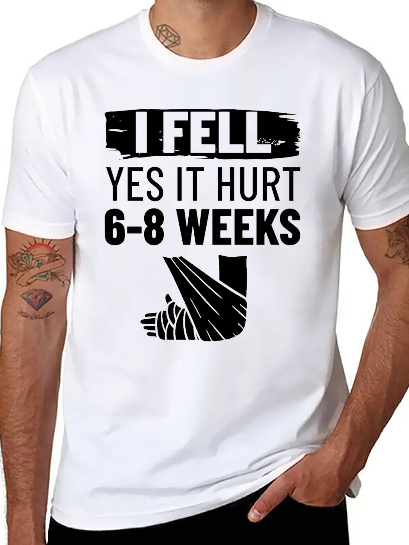 Broken Arm Funny Recovery Get Well Sling Unisex Casual T-Shirt – Clean Design For Daily Comfort