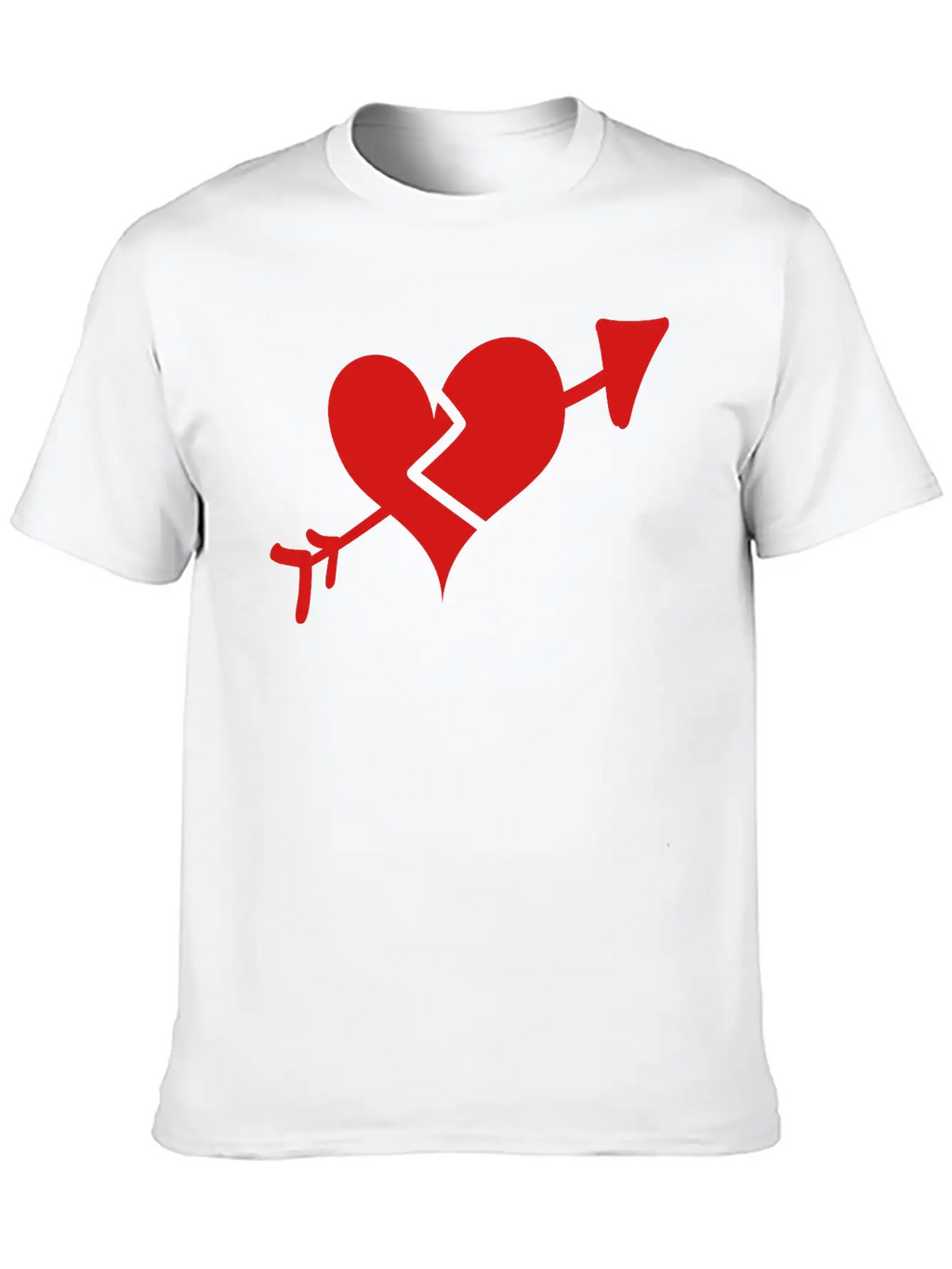 Broken Heart Cupid Arrow Stylish Everyday T-Shirt – Unisex Basic Cotton Tee