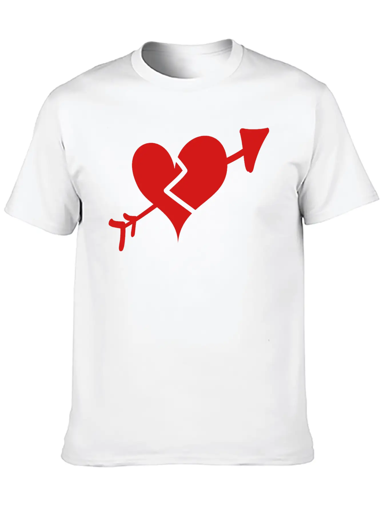 Broken Heart Cupid Arrow Stylish Everyday T-Shirt – Unisex Basic Cotton Tee