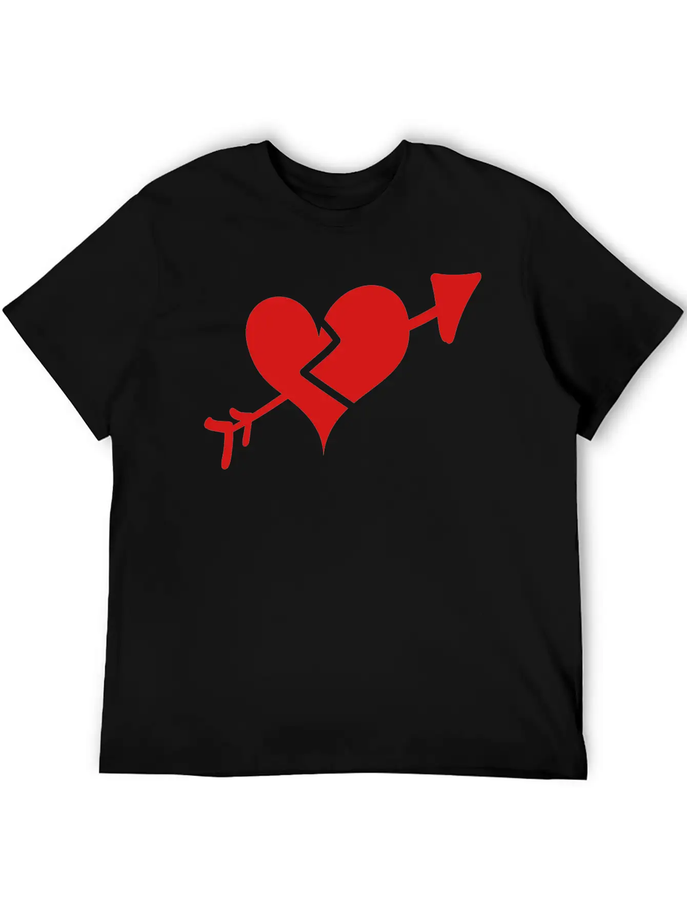 Broken Heart Cupid Arrow Stylish Everyday T-Shirt – Unisex Basic Cotton Tee