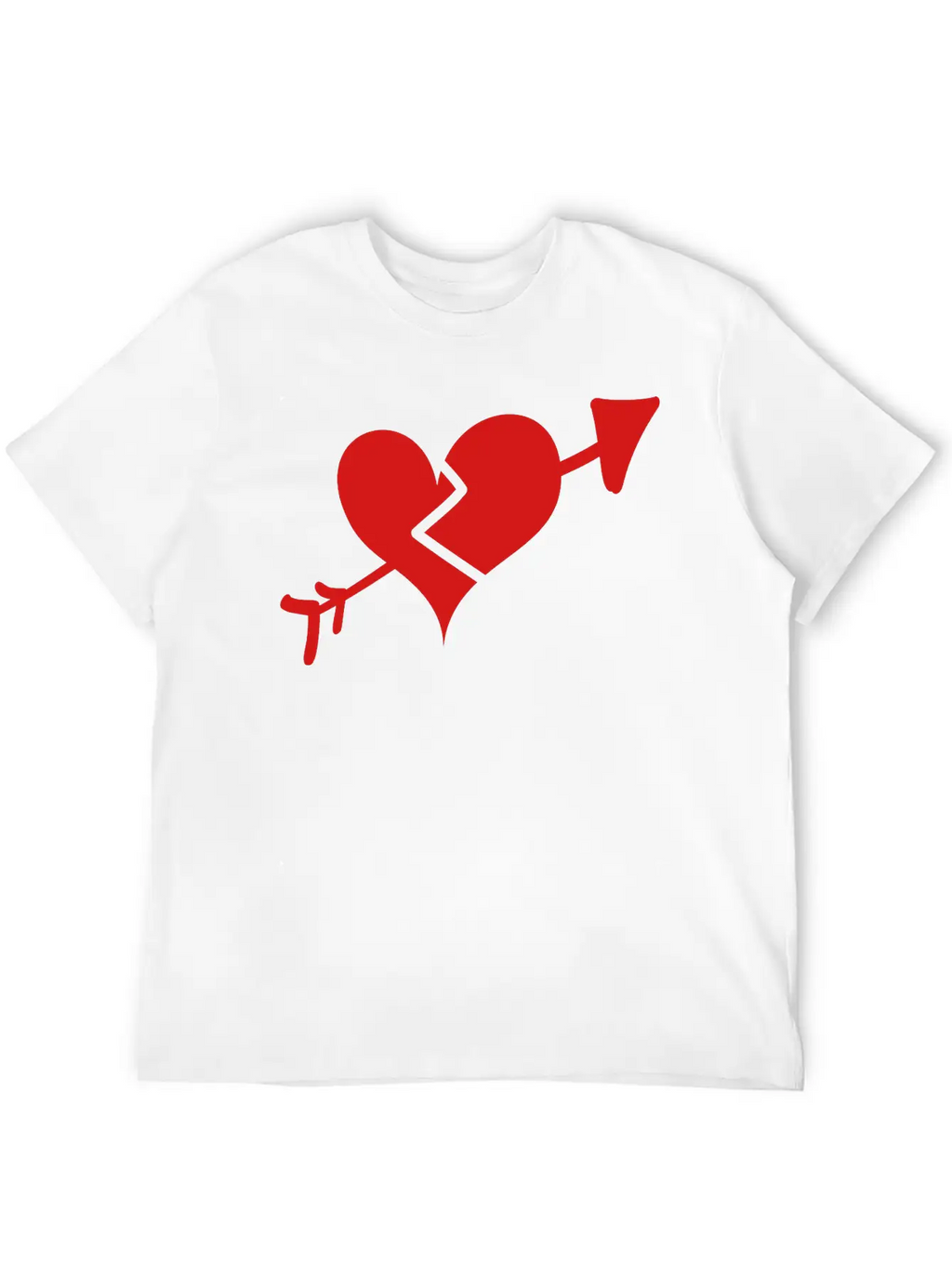 Broken Heart Cupid Arrow Stylish Everyday T-Shirt – Unisex Basic Cotton Tee
