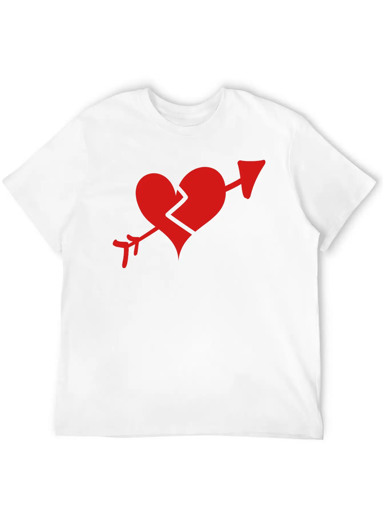 Broken Heart Cupid Arrow Stylish Everyday T-Shirt – Unisex Basic Cotton Tee