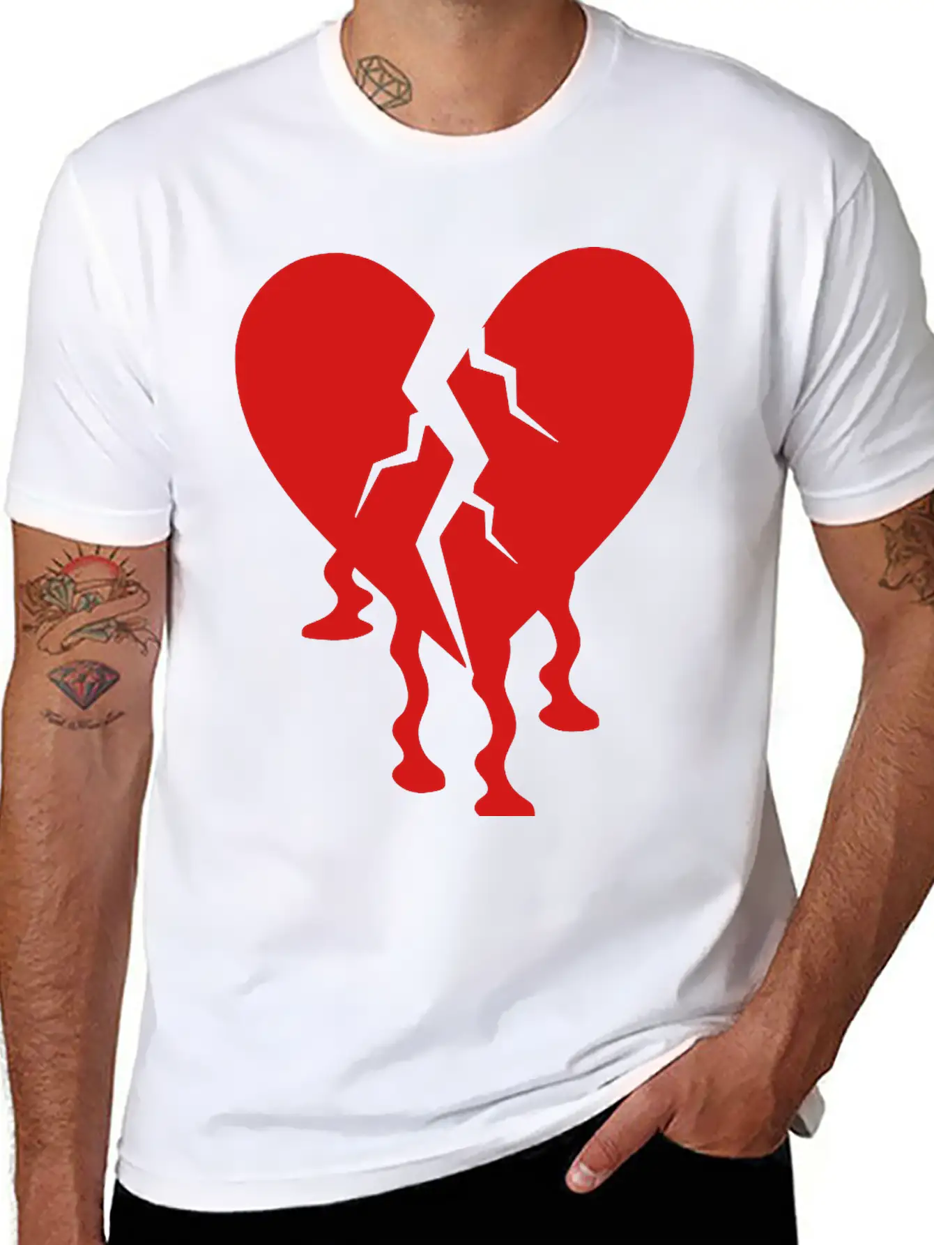 Broken Heart Unisex Casual T-Shirt – Clean Design For Daily Comfort