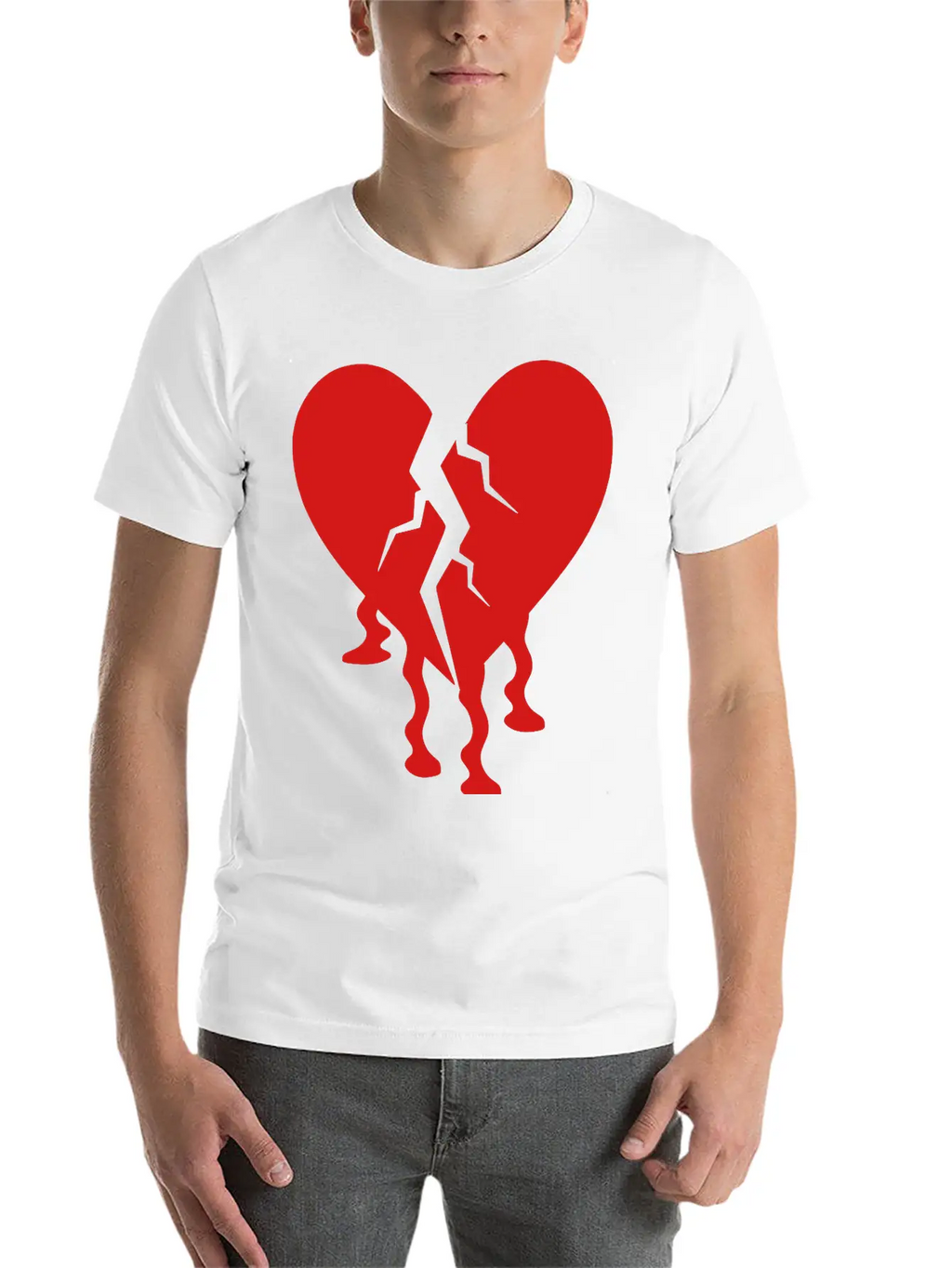 Broken Heart Unisex Casual T-Shirt – Clean Design For Daily Comfort