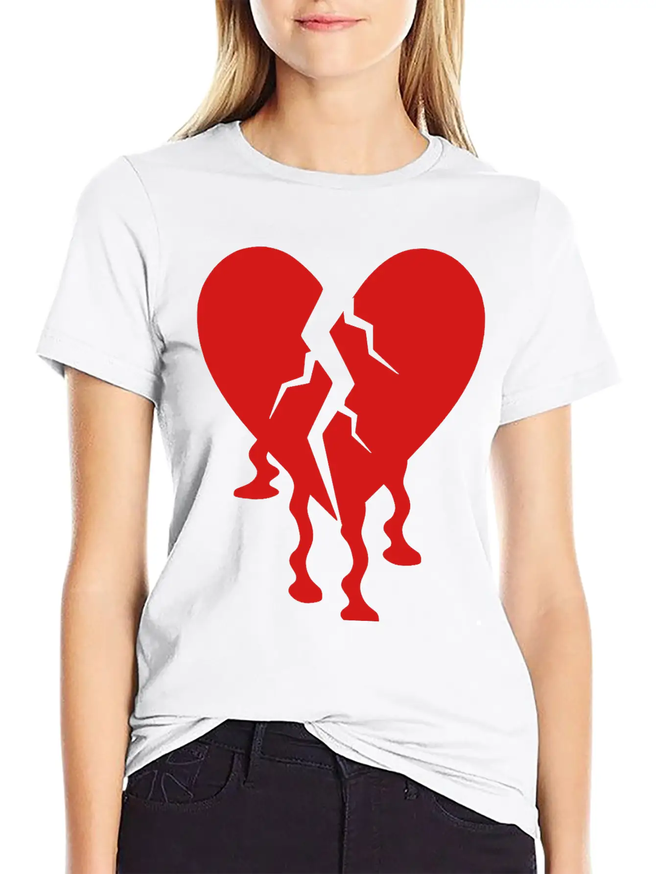 Broken Heart Unisex Casual T-Shirt – Clean Design For Daily Comfort