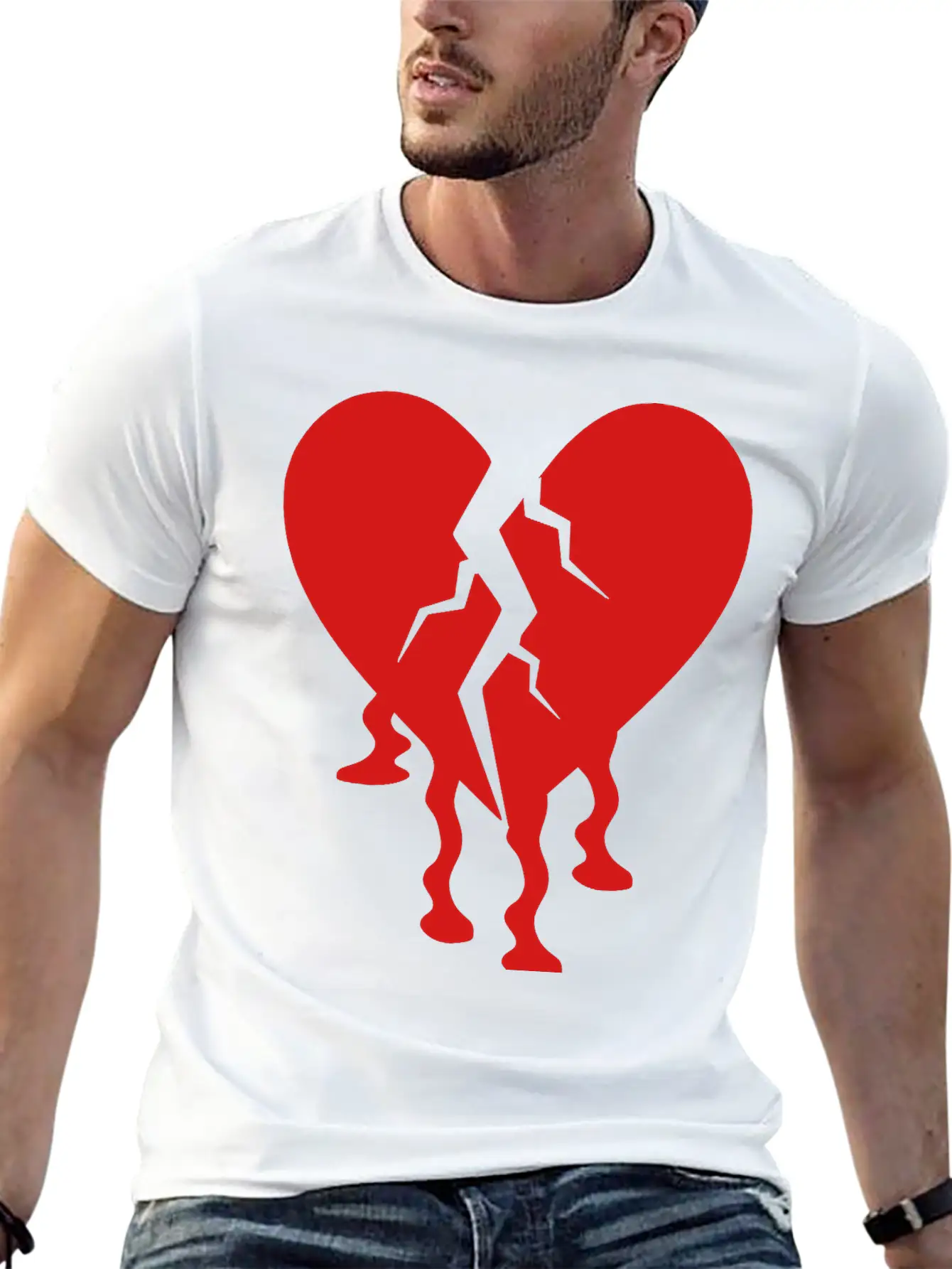 Broken Heart Unisex Casual T-Shirt – Clean Design For Daily Comfort