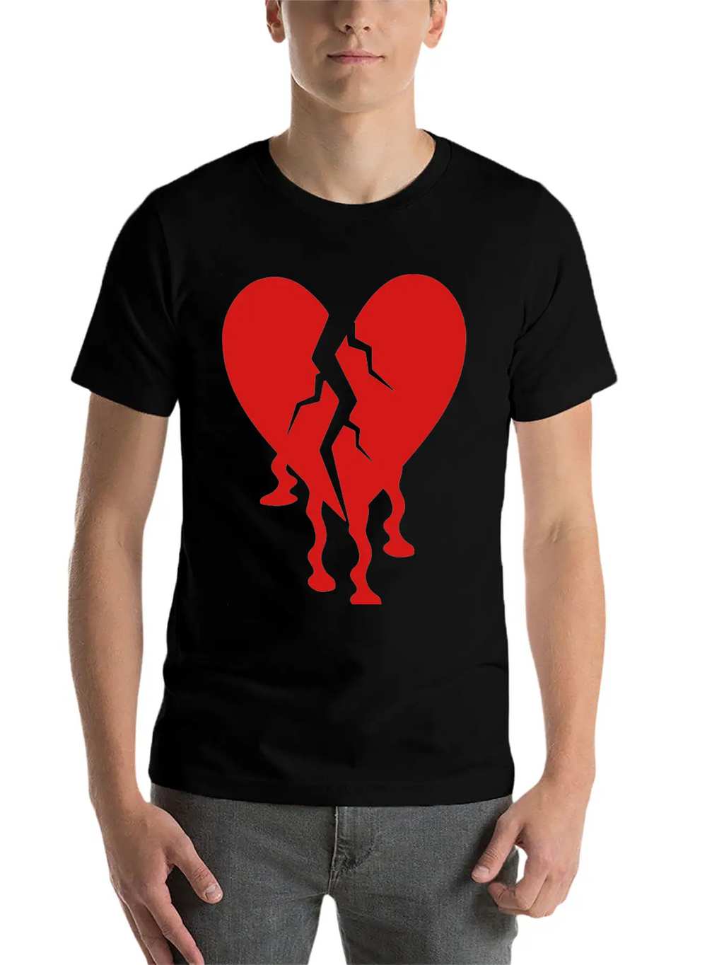 Broken Heart Unisex Casual T-Shirt – Clean Design For Daily Comfort