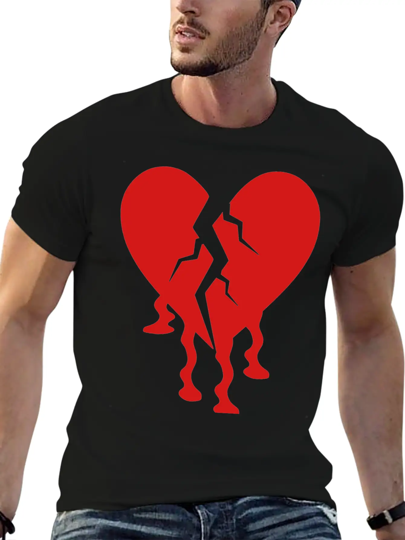 Broken Heart Unisex Casual T-Shirt – Clean Design For Daily Comfort