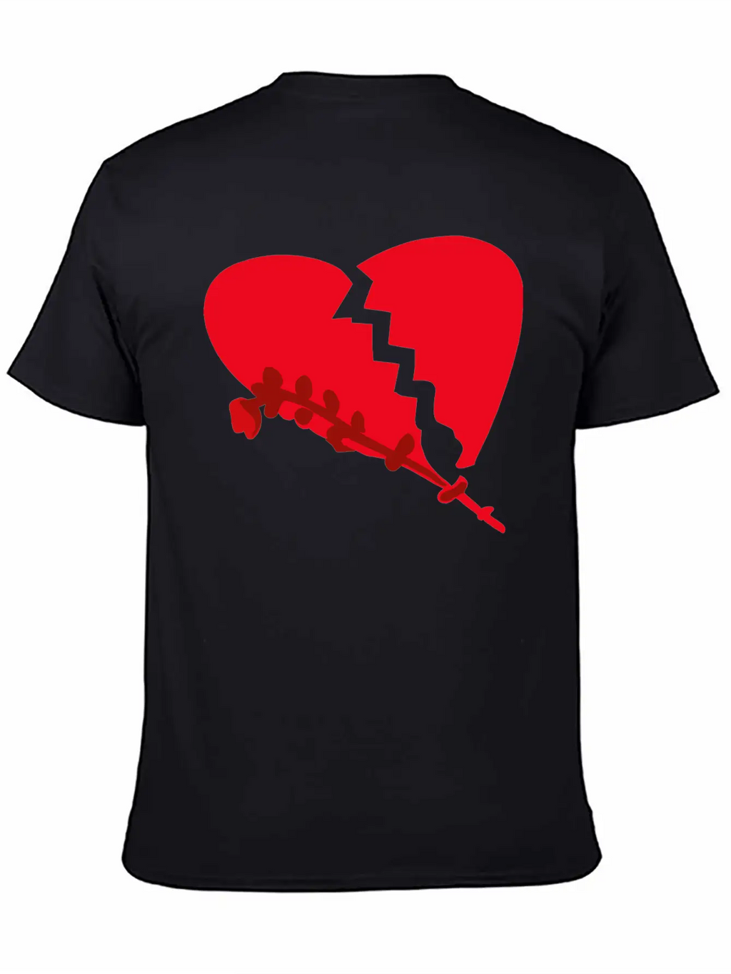 Broken Heart With Wilted Flower Vector 3 Colors Unisex Casual T-Shirt – Clean Design For Daily Comfort