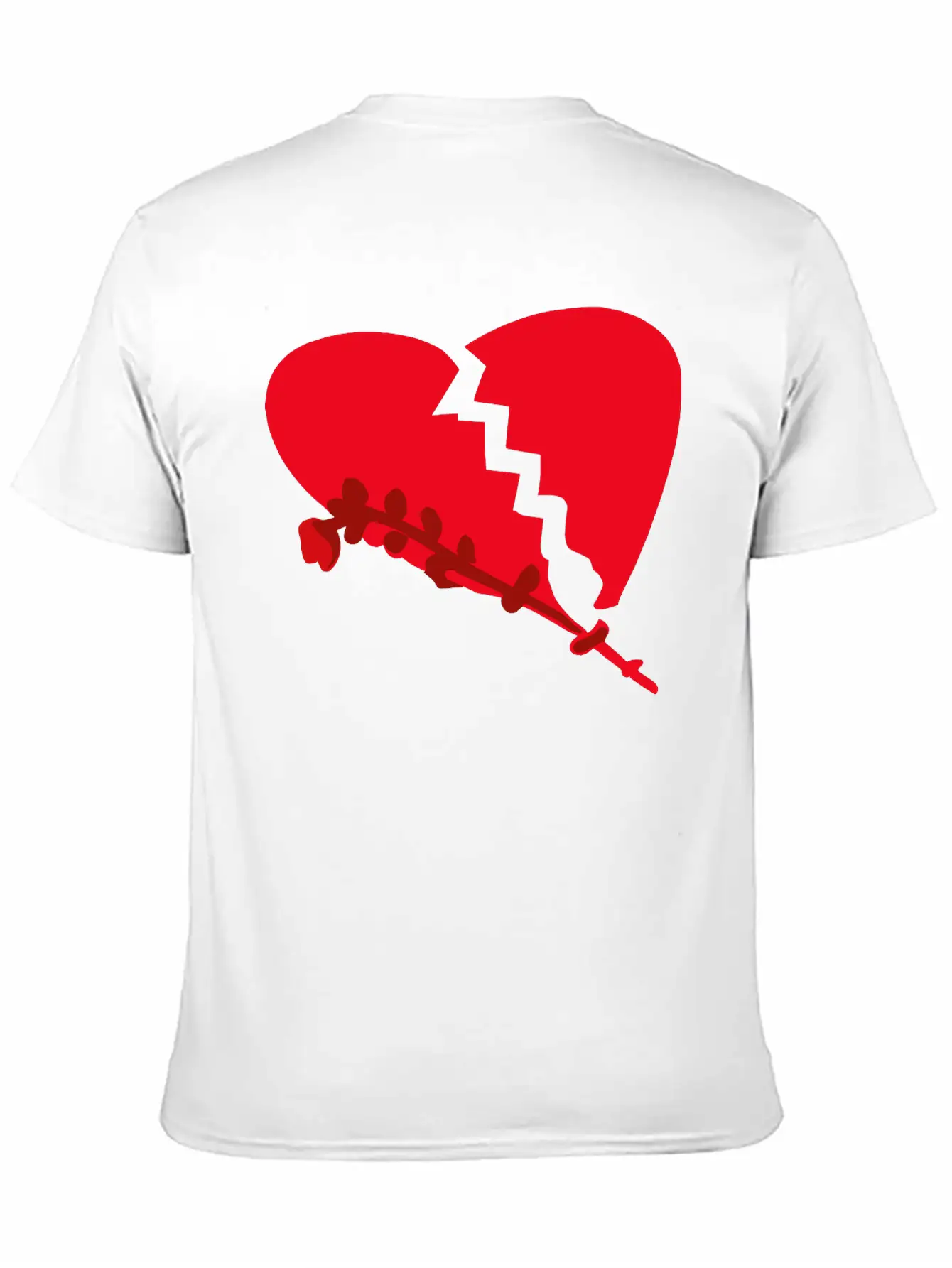 Broken Heart With Wilted Flower Vector 3 Colors Unisex Casual T-Shirt – Clean Design For Daily Comfort