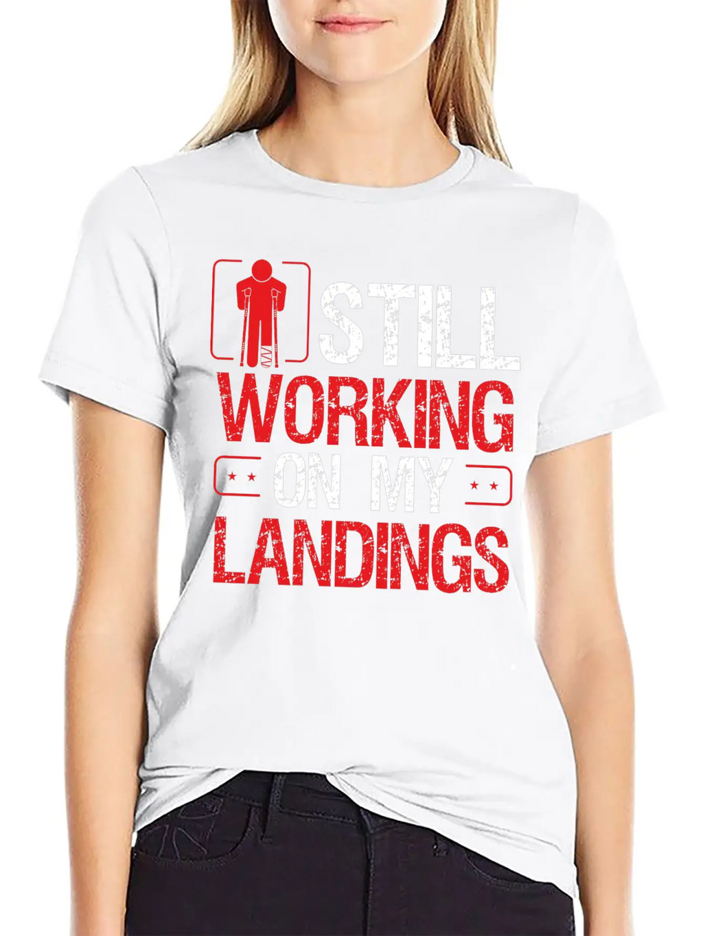 Broken Leg Survivor Humor On My Landings Funny Essential Cotton Tee For Daily Outfits – Unisex Style