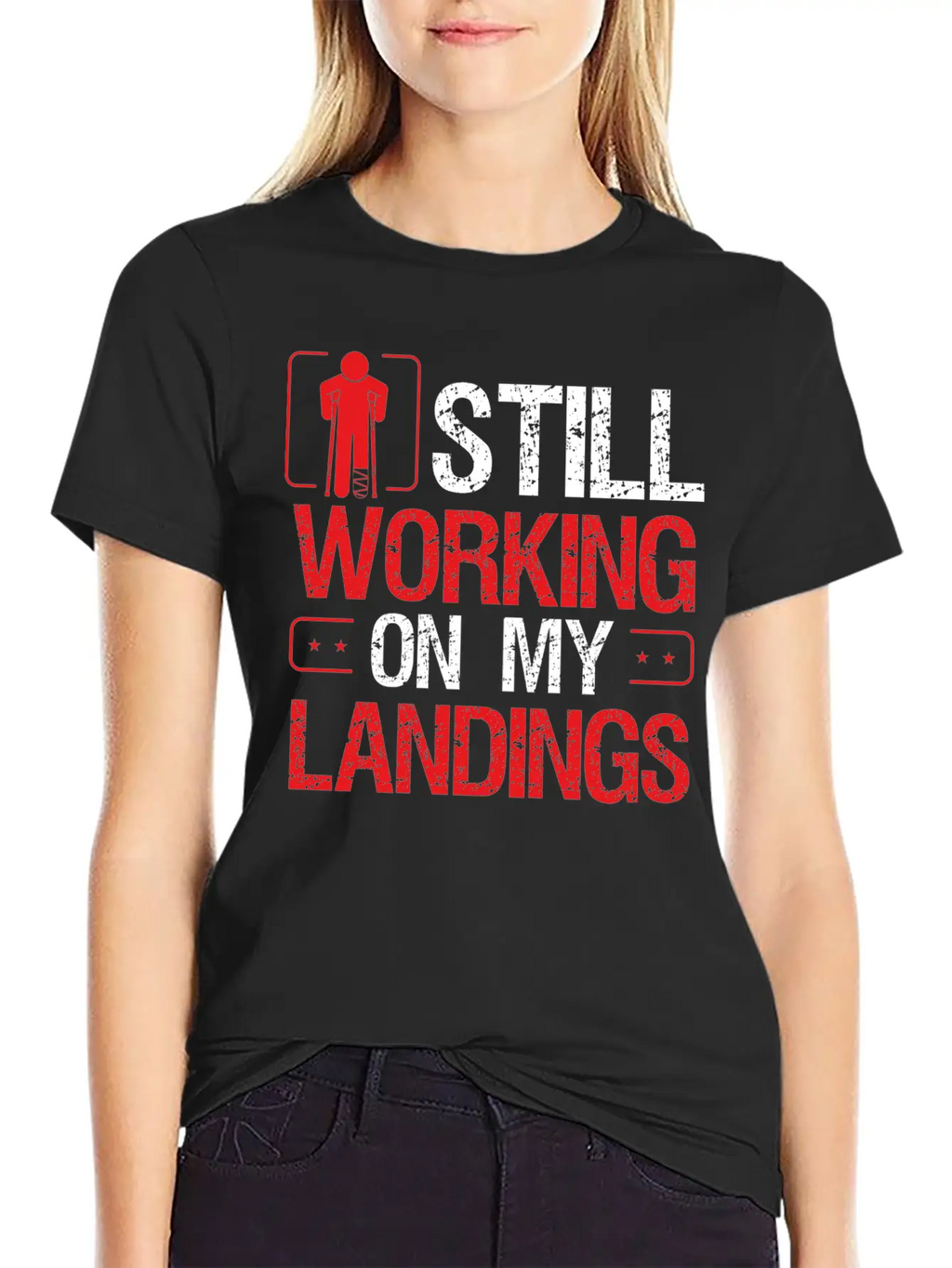 Broken Leg Survivor Humor On My Landings Funny Essential Cotton Tee For Daily Outfits – Unisex Style