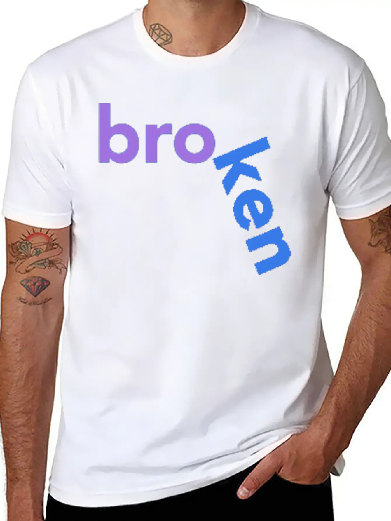 Broken Title Of Creativity Text Quotes Unisex Short Sleeve Soft Cotton T-Shirt – Casual Everyday Wear