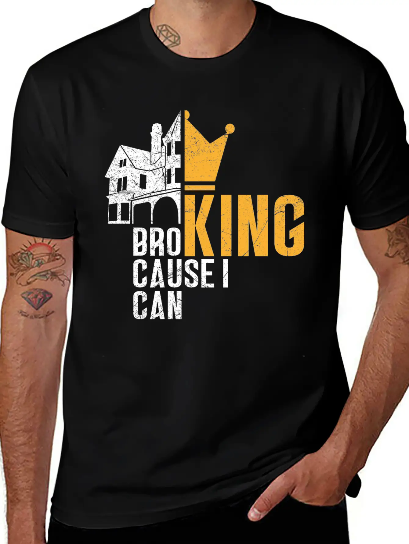 Broking KING - Cause I Can - Gift Idea For Brokers Stylish Everyday T-Shirt – Unisex Basic Cotton Tee