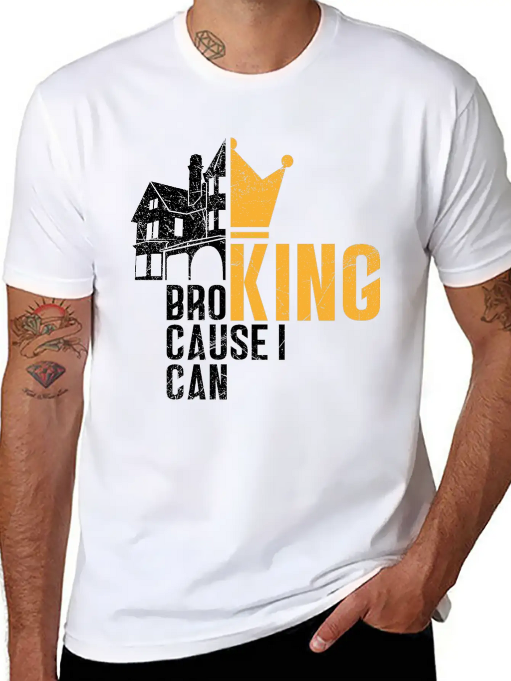 Broking KING - Cause I Can - Gift Idea For Brokers Stylish Everyday T-Shirt – Unisex Basic Cotton Tee
