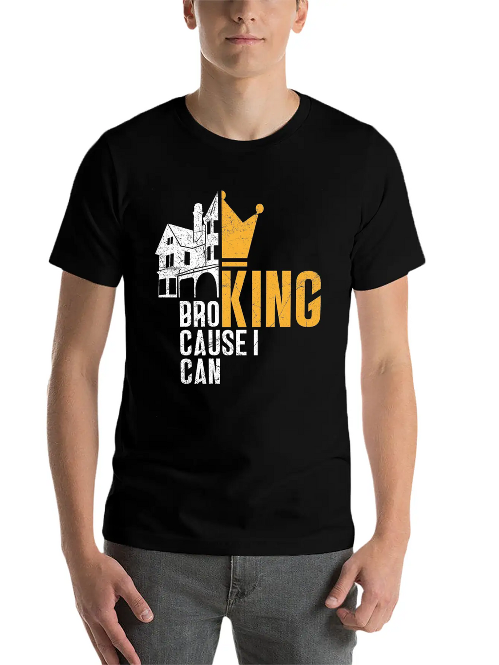 Broking KING - Cause I Can - Gift Idea For Brokers Stylish Everyday T-Shirt – Unisex Basic Cotton Tee