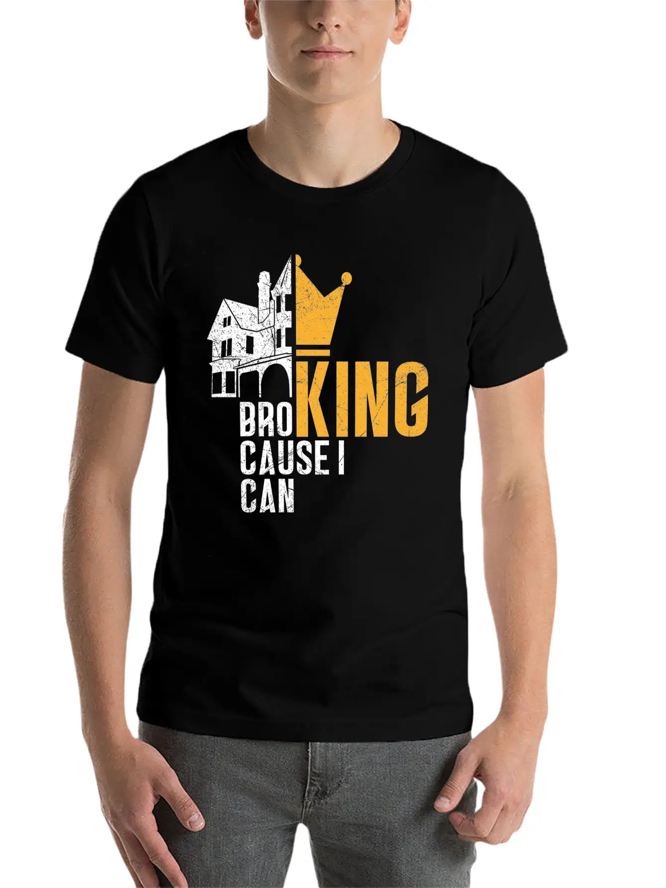 Broking KING - Cause I Can - Gift Idea For Brokers Stylish Everyday T-Shirt – Unisex Basic Cotton Tee