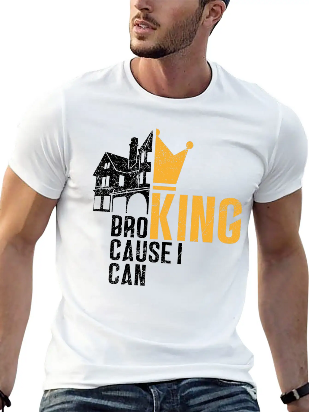Broking KING - Cause I Can - Gift Idea For Brokers Stylish Everyday T-Shirt – Unisex Basic Cotton Tee