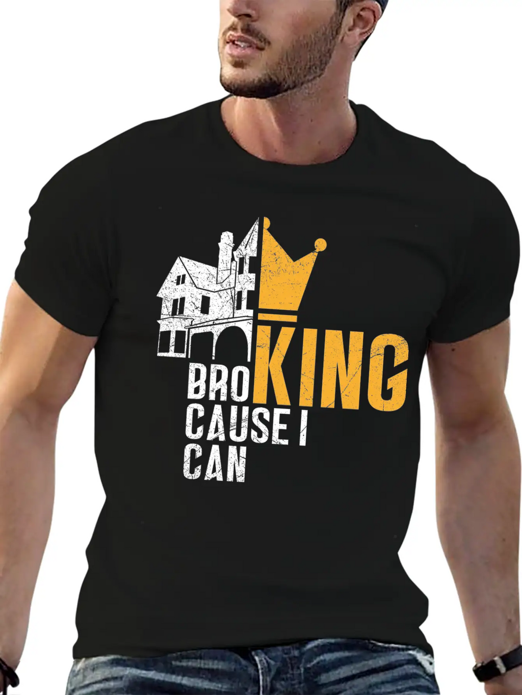 Broking KING - Cause I Can - Gift Idea For Brokers Stylish Everyday T-Shirt – Unisex Basic Cotton Tee