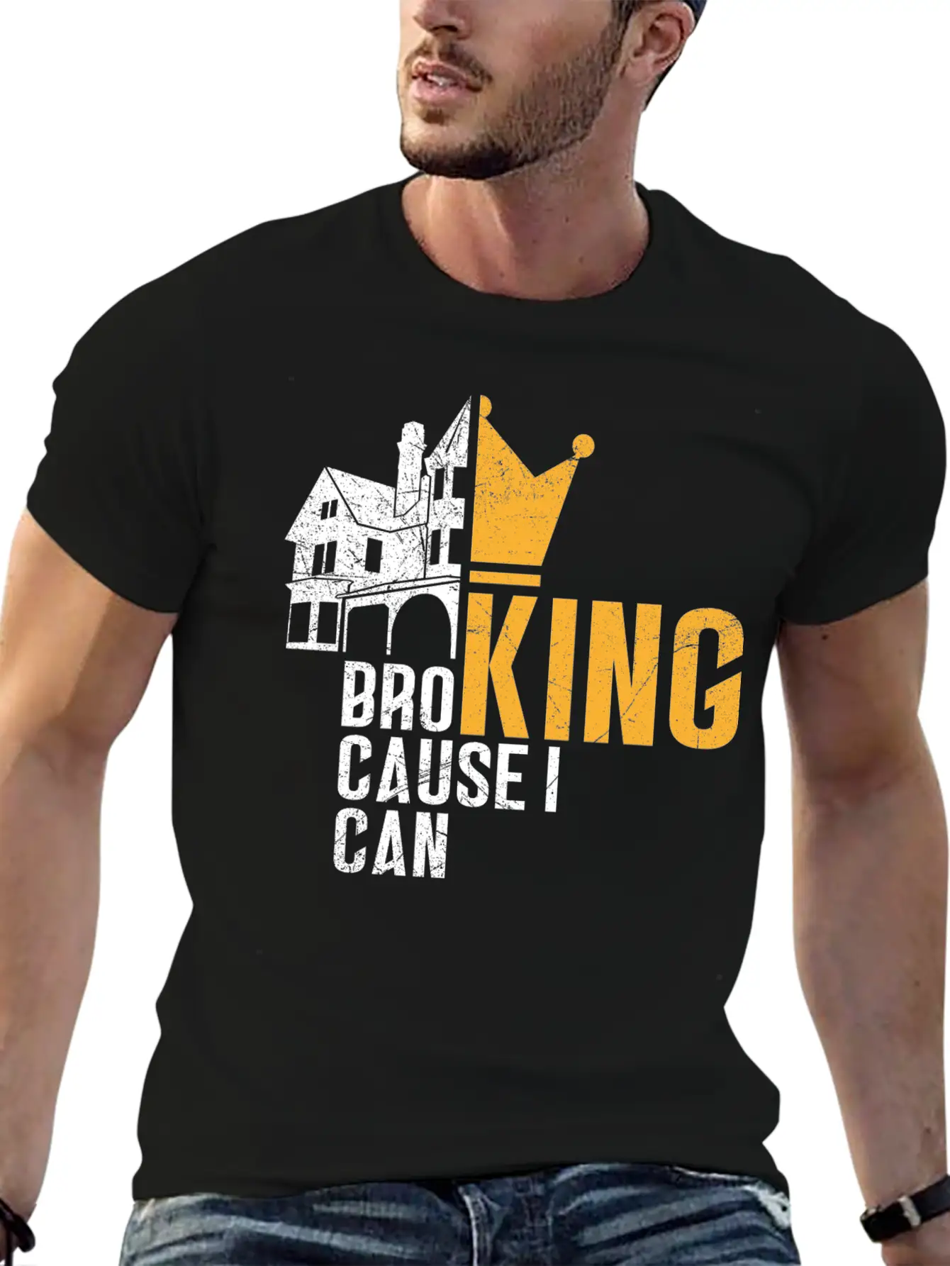 Broking KING - Cause I Can - Gift Idea For Brokers Stylish Everyday T-Shirt – Unisex Basic Cotton Tee