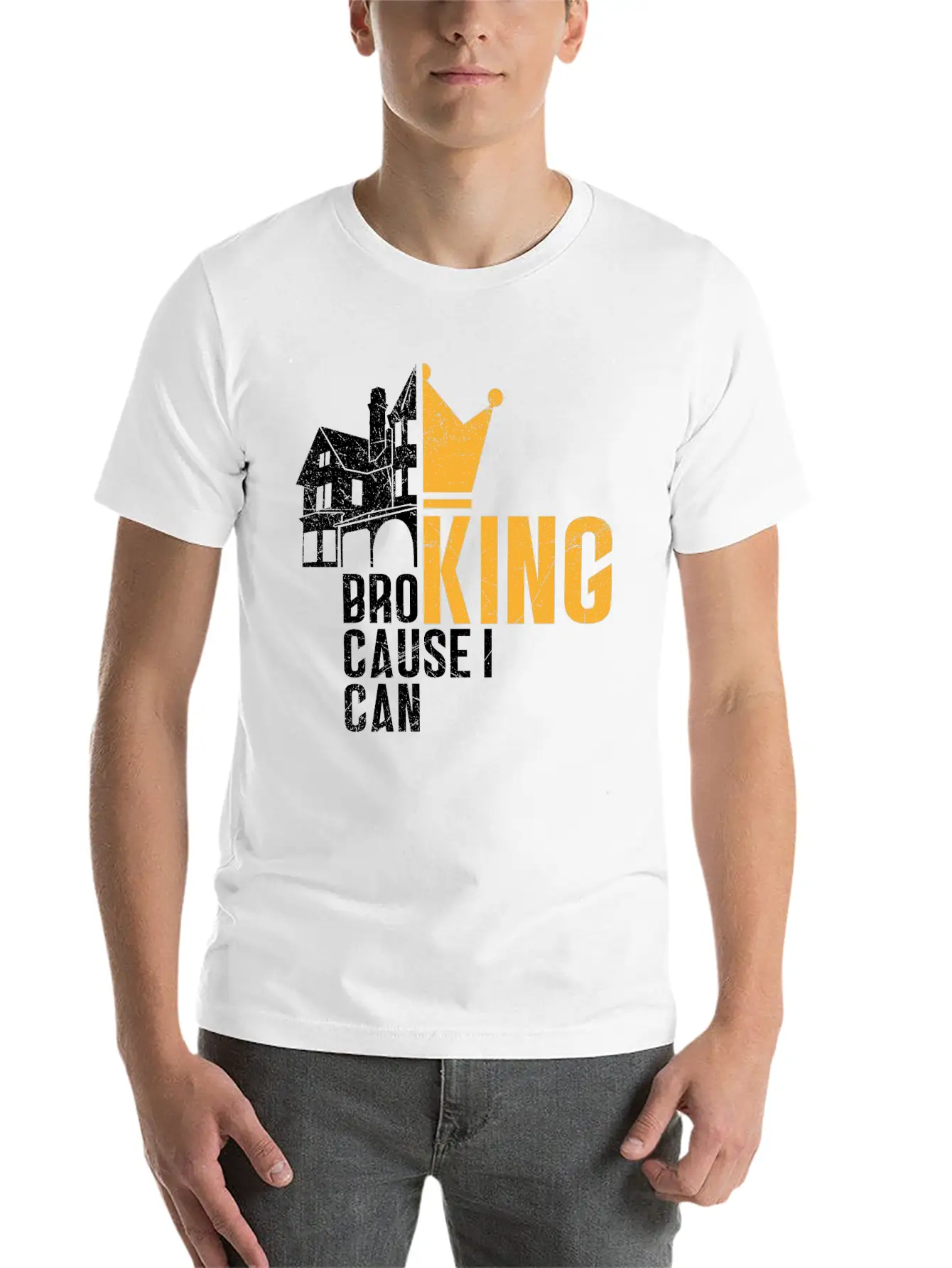 Broking KING - Cause I Can - Gift Idea For Brokers Stylish Everyday T-Shirt – Unisex Basic Cotton Tee